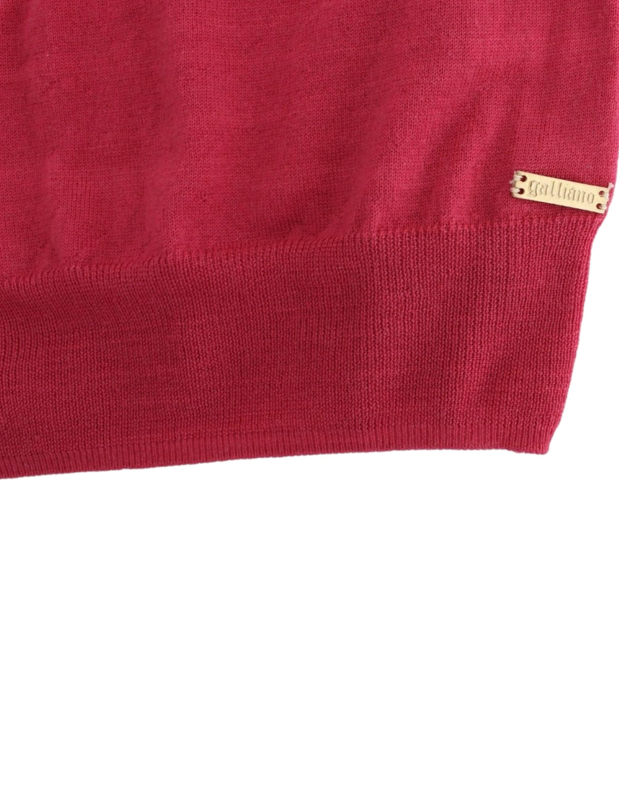 Roze wollen gebreide top
