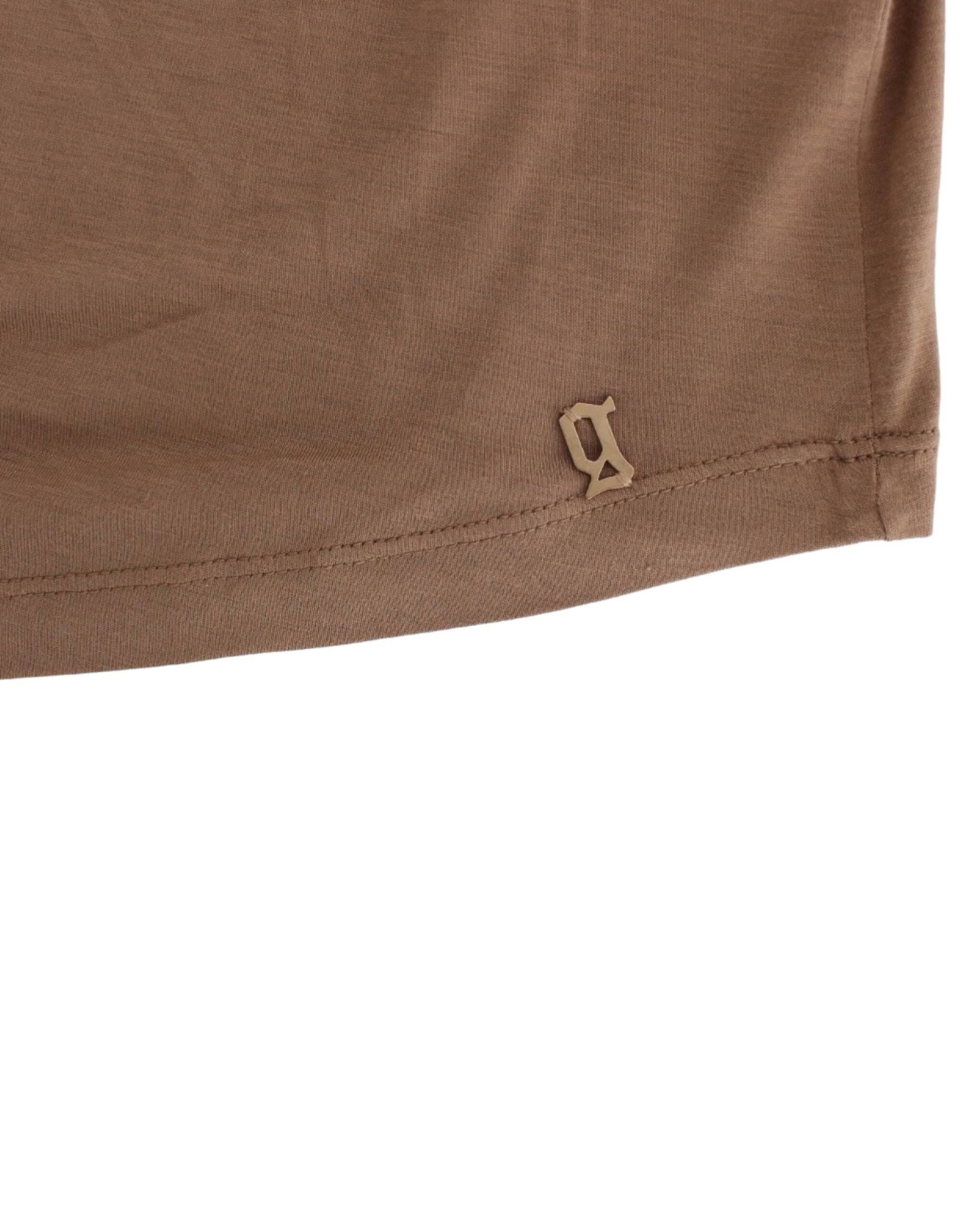Bruine top met korte mouwen