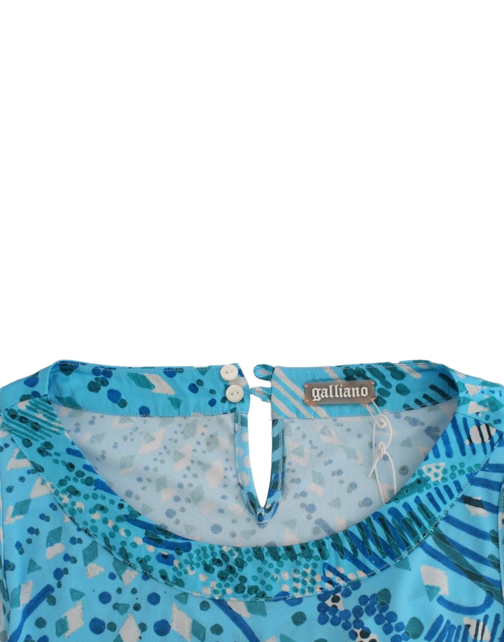 Blauw bedrukt tanktopje