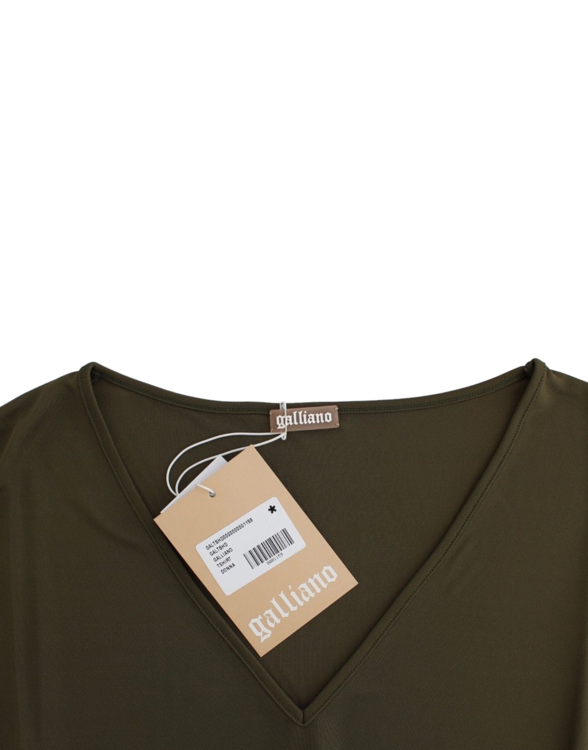 Groene blouse met korte mouwen