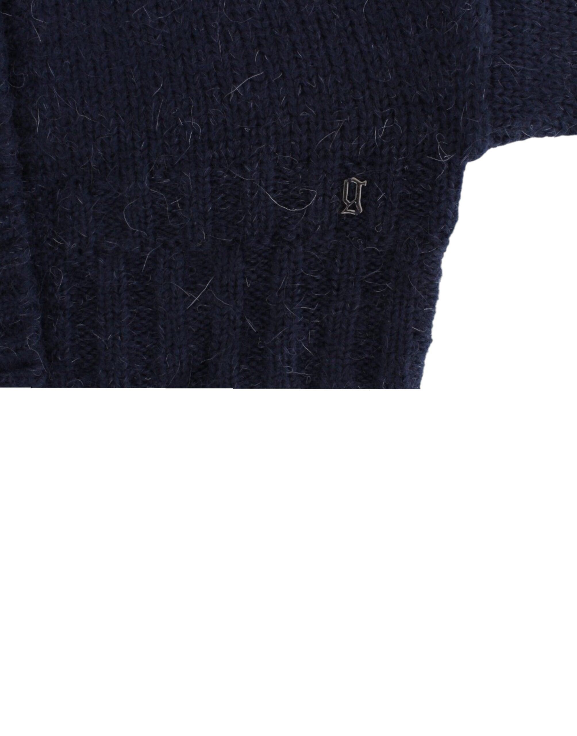 Blauwe cropped cardigan