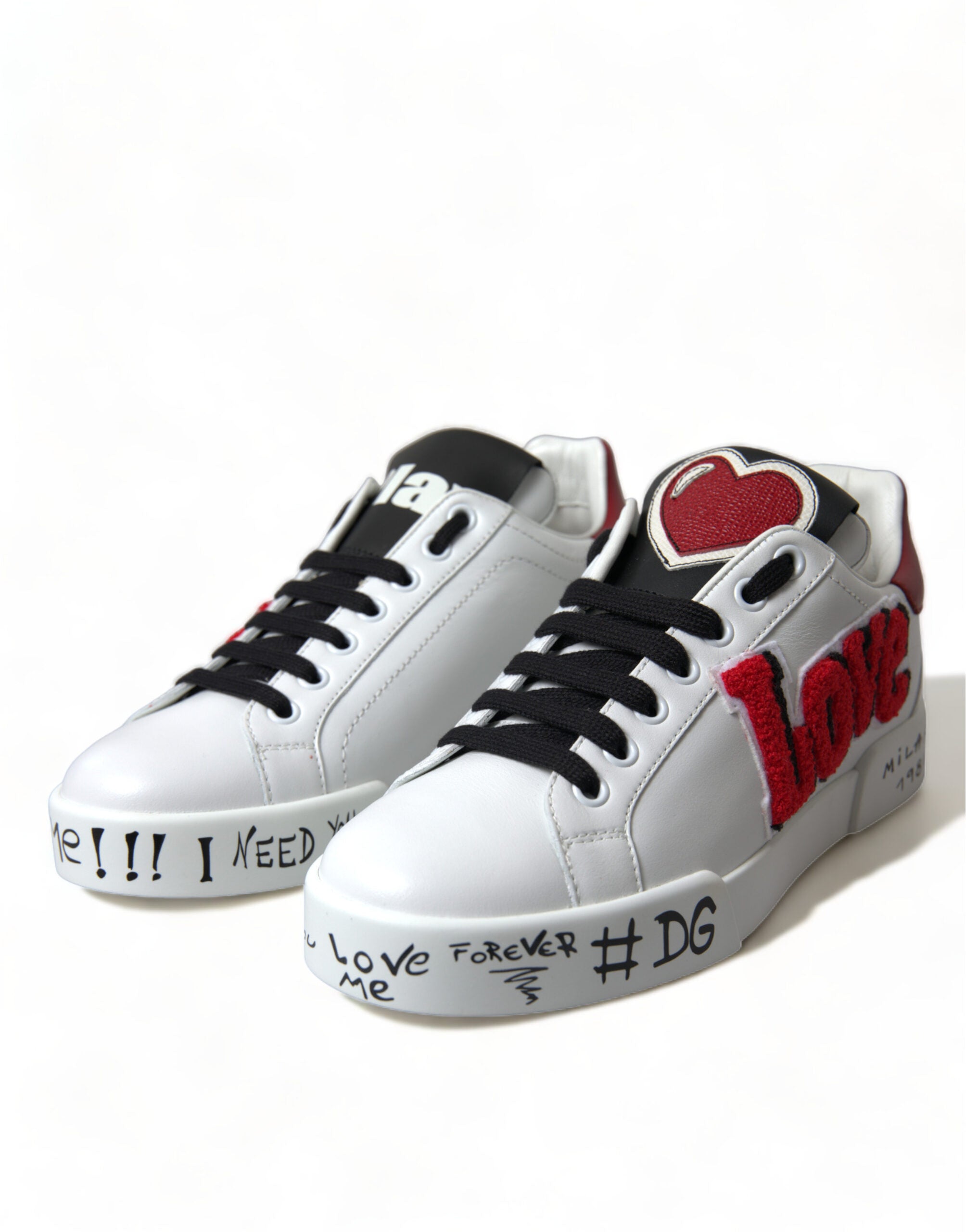 Witte Love Patch Portofino Classic Sneakers Schoenen
