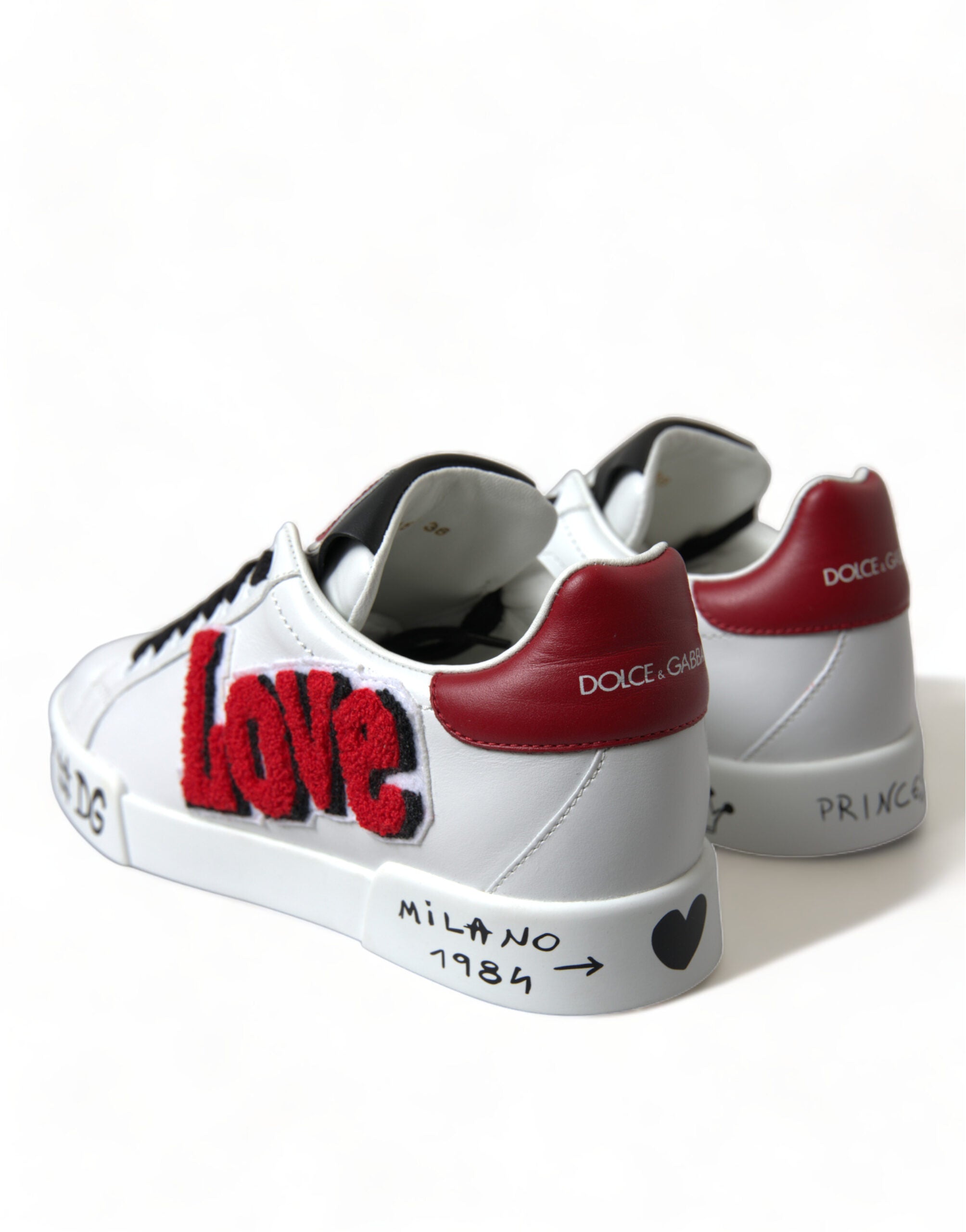 Witte Love Patch Portofino Classic Sneakers Schoenen