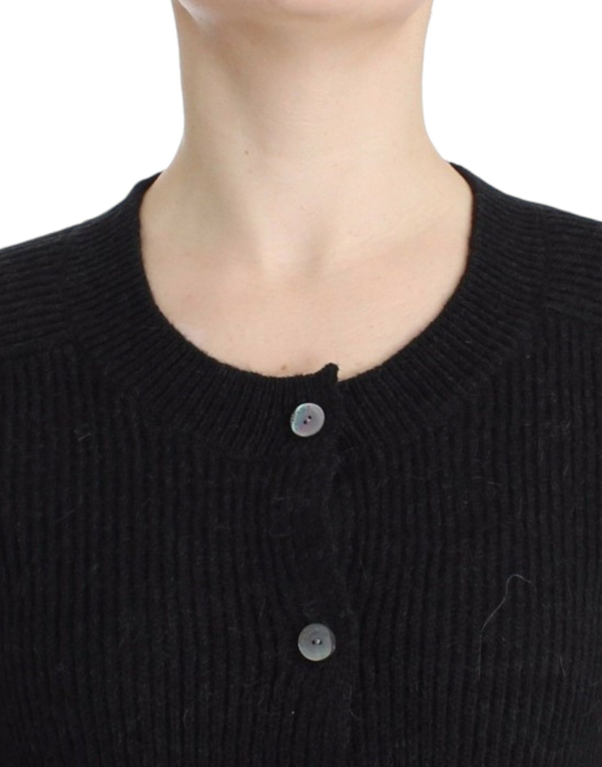 Zwarte wollen cardigan