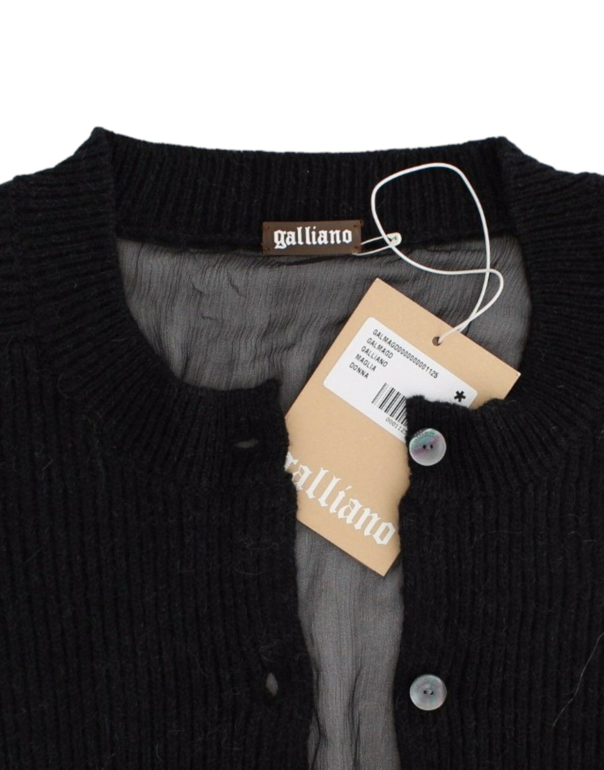 Zwarte wollen cardigan