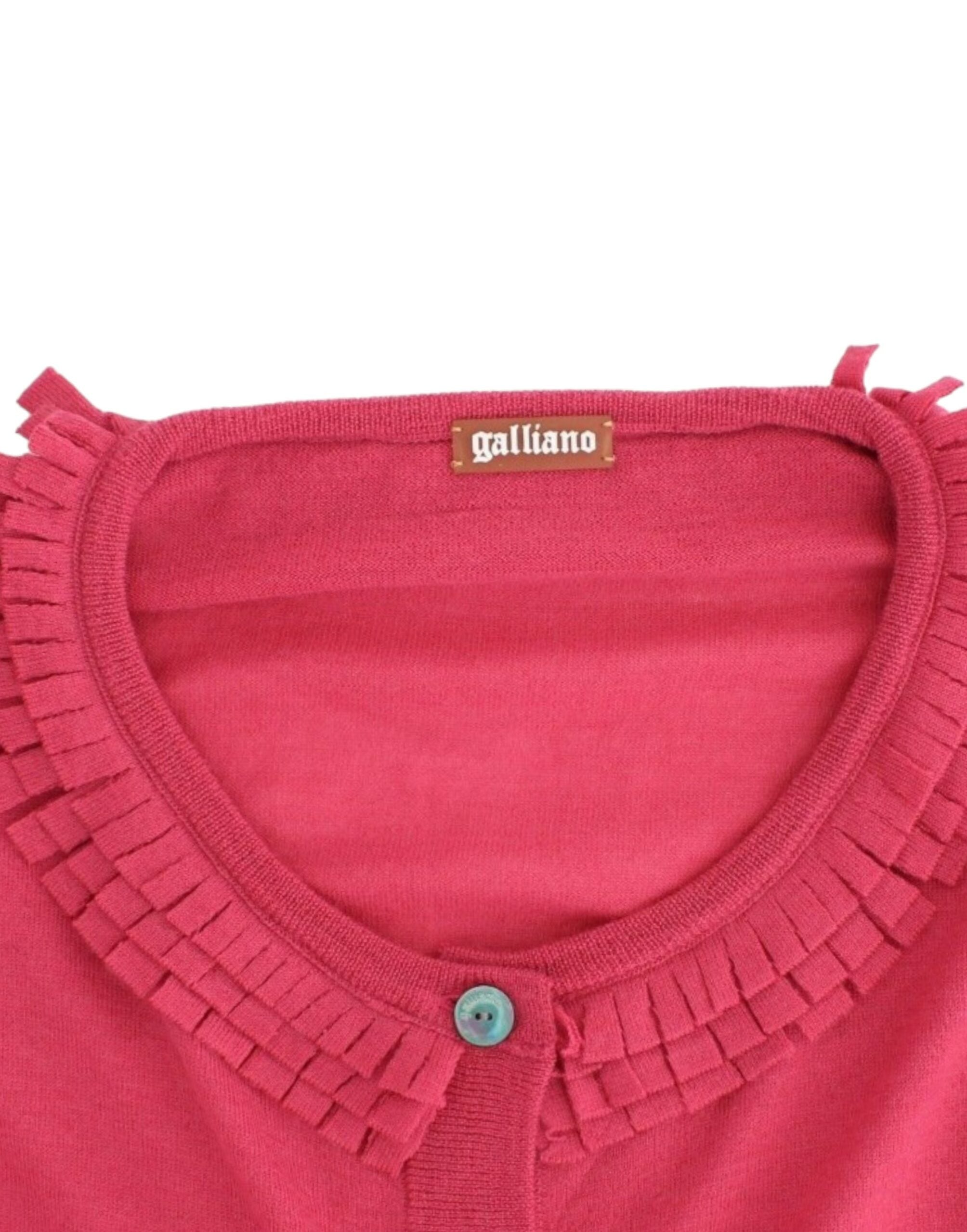 Roze wollen vest