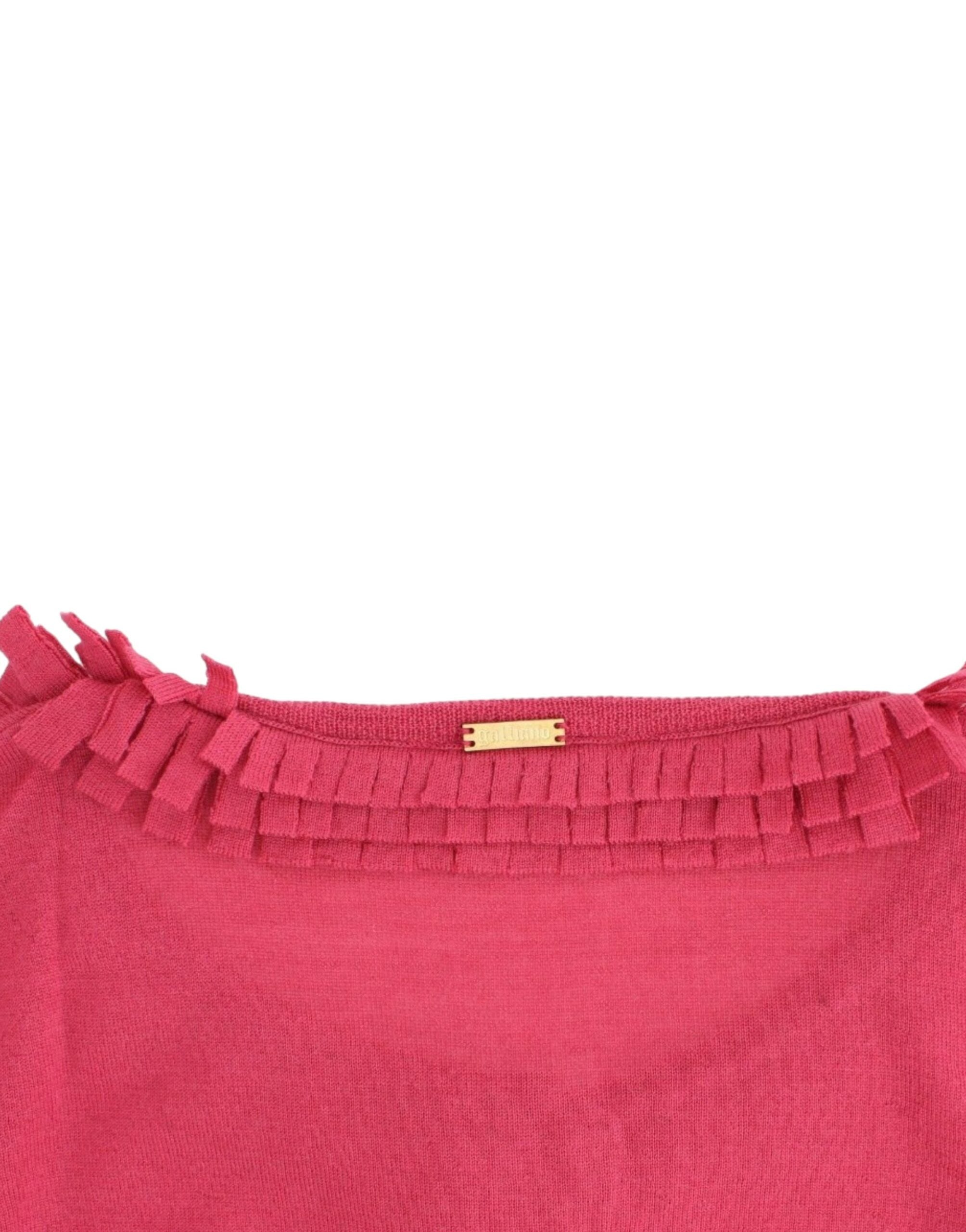 Roze wollen vest