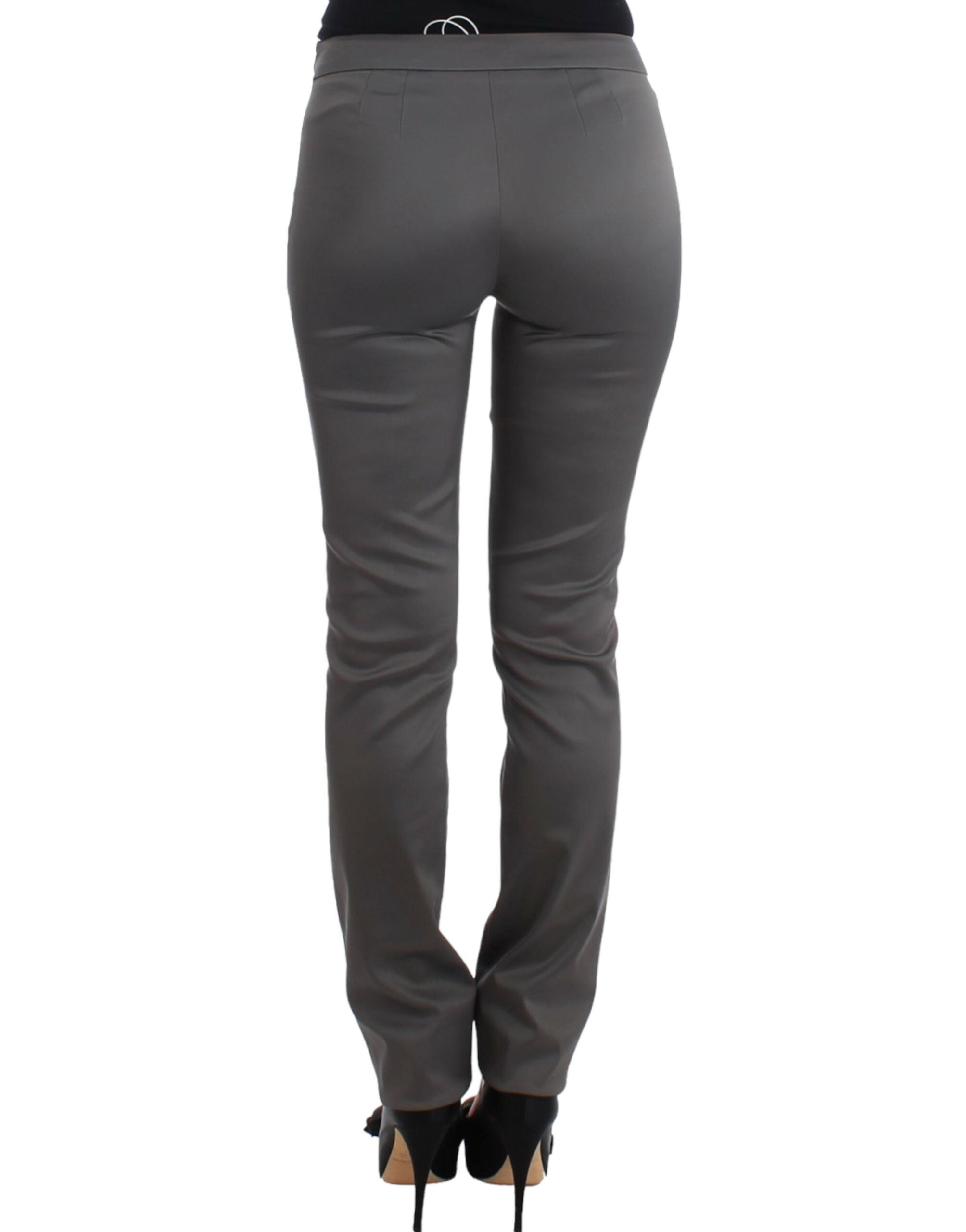 Grijze slim fit broek