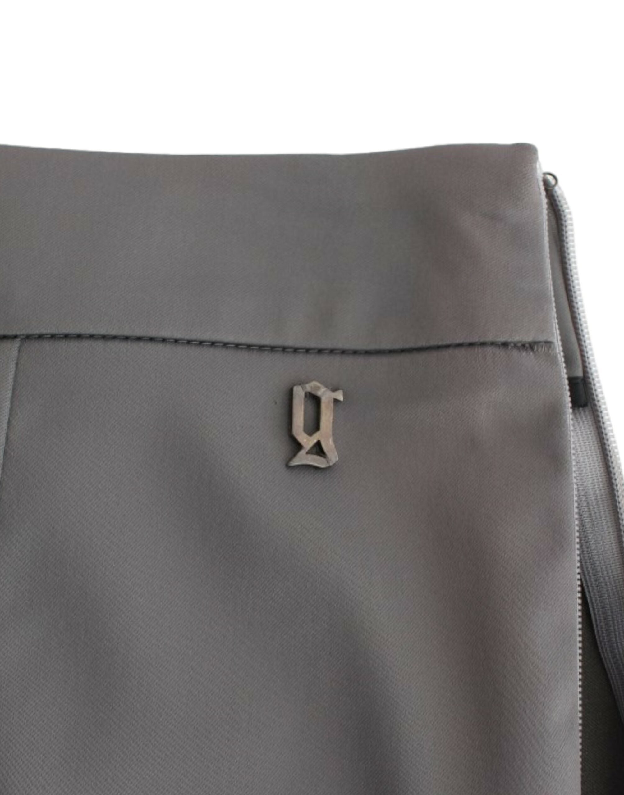 Grijze slim fit broek