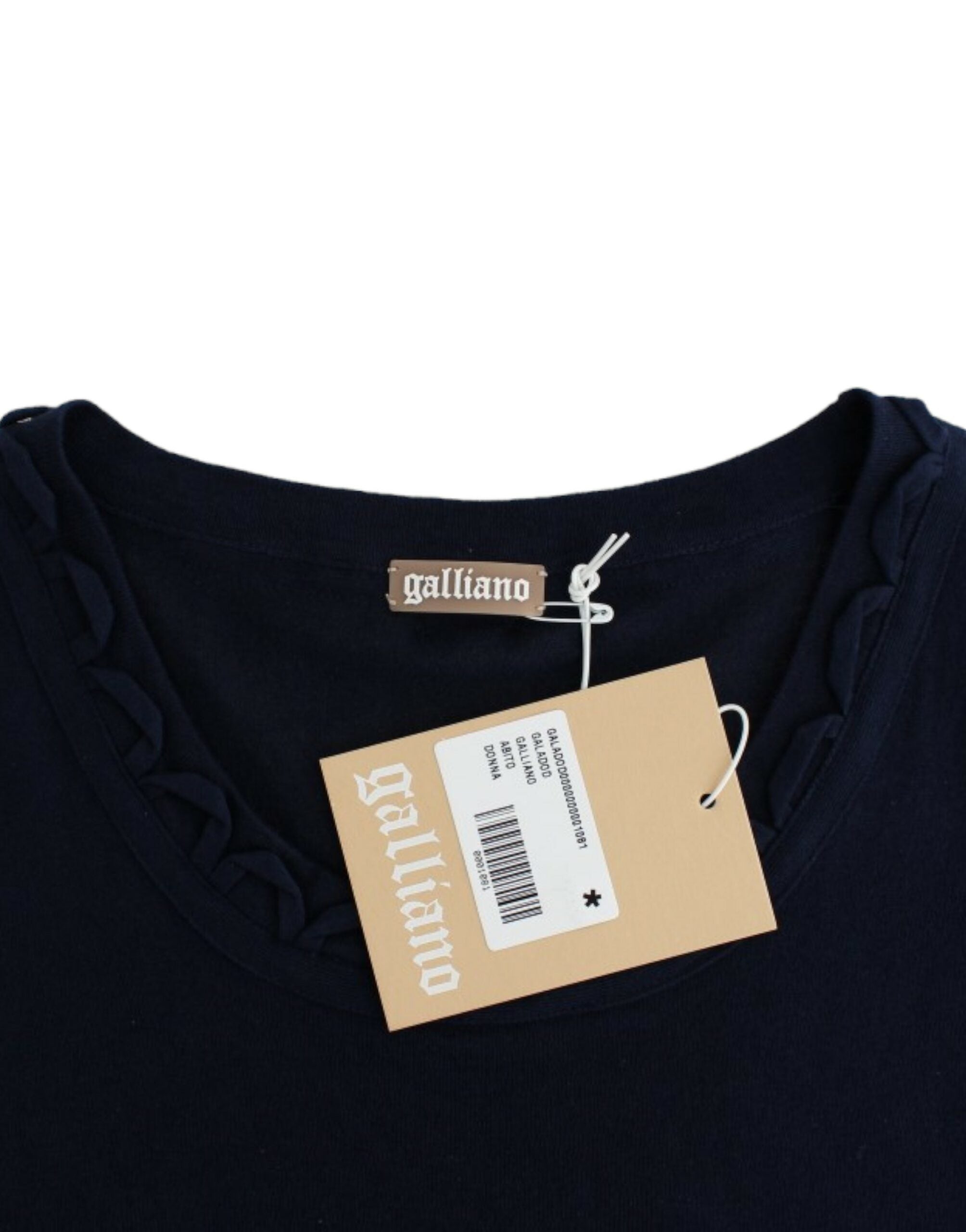 Blauwe katoenen jersey jurk