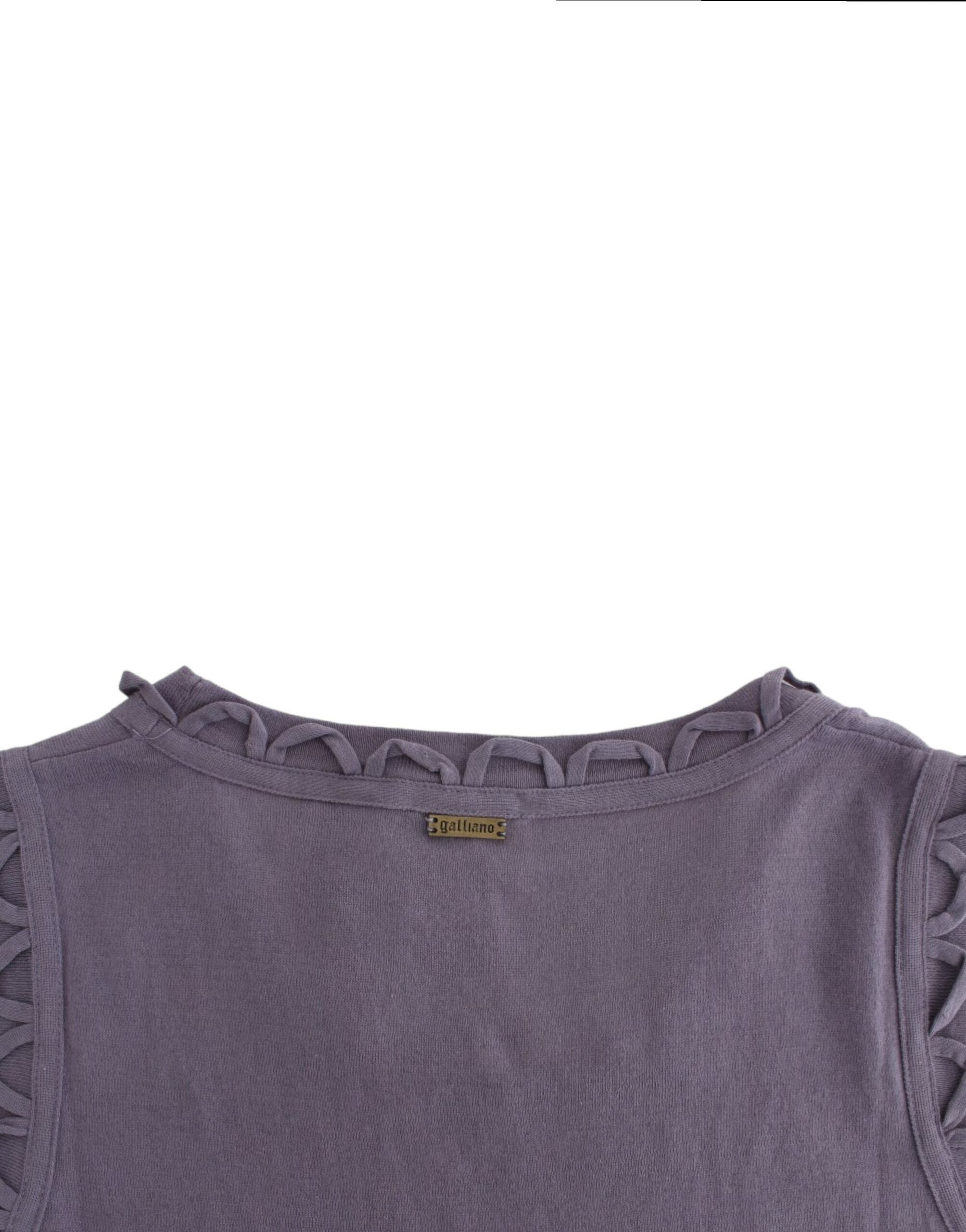 Paarse katoenen jerseyjurk