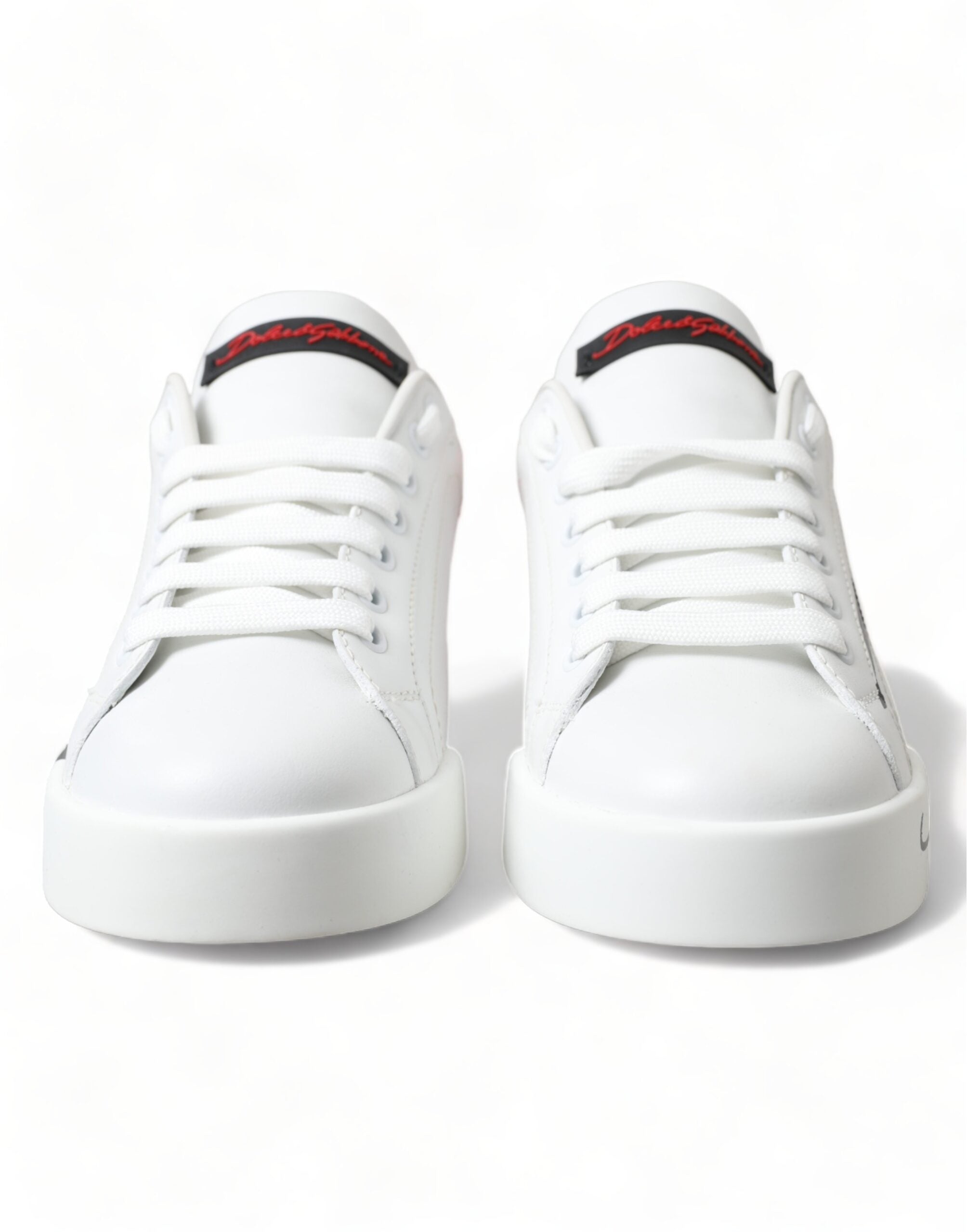 Witte rode veterschoenen voor dames met lage bovenkant