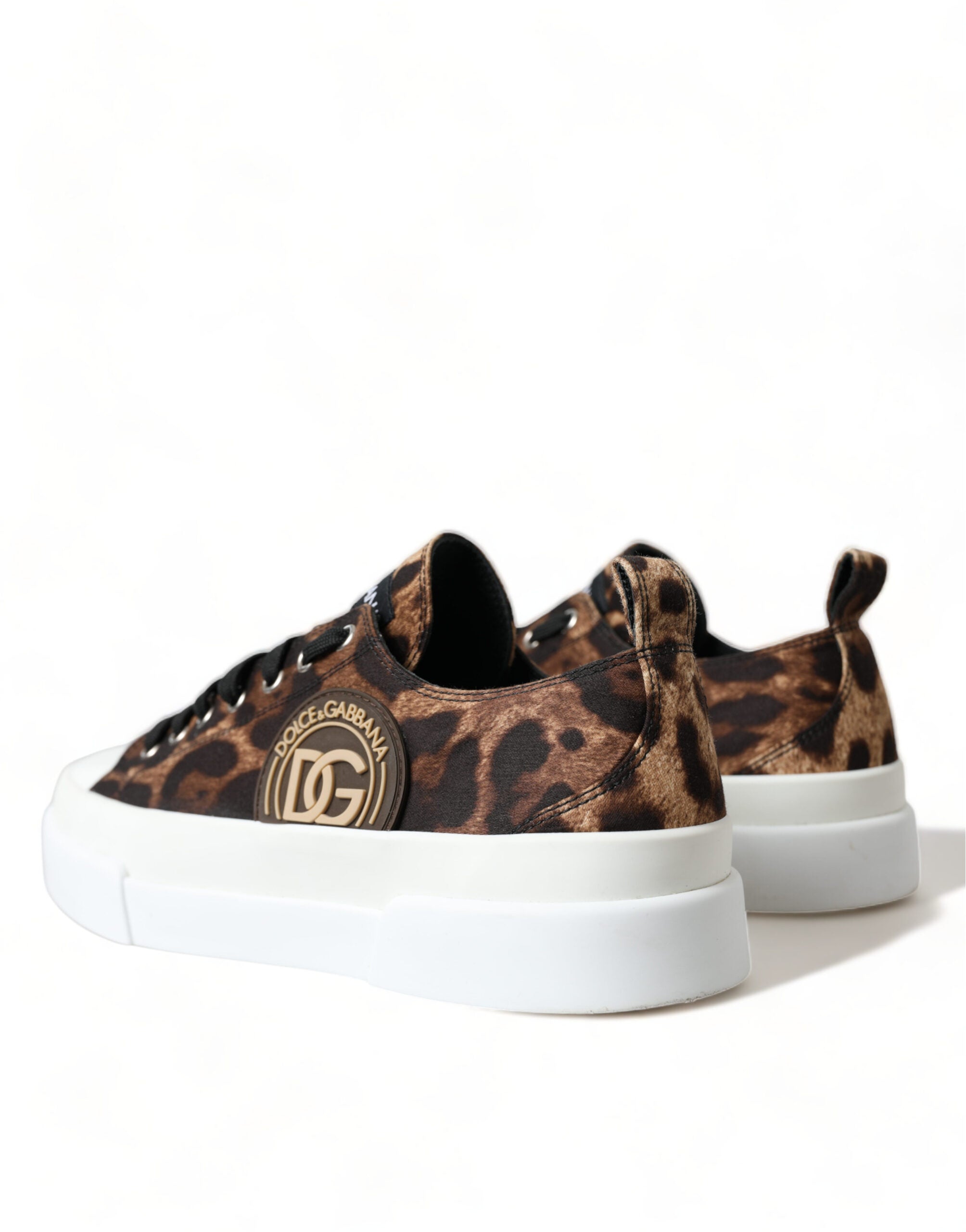 Bruine luipaard canvas sneakers