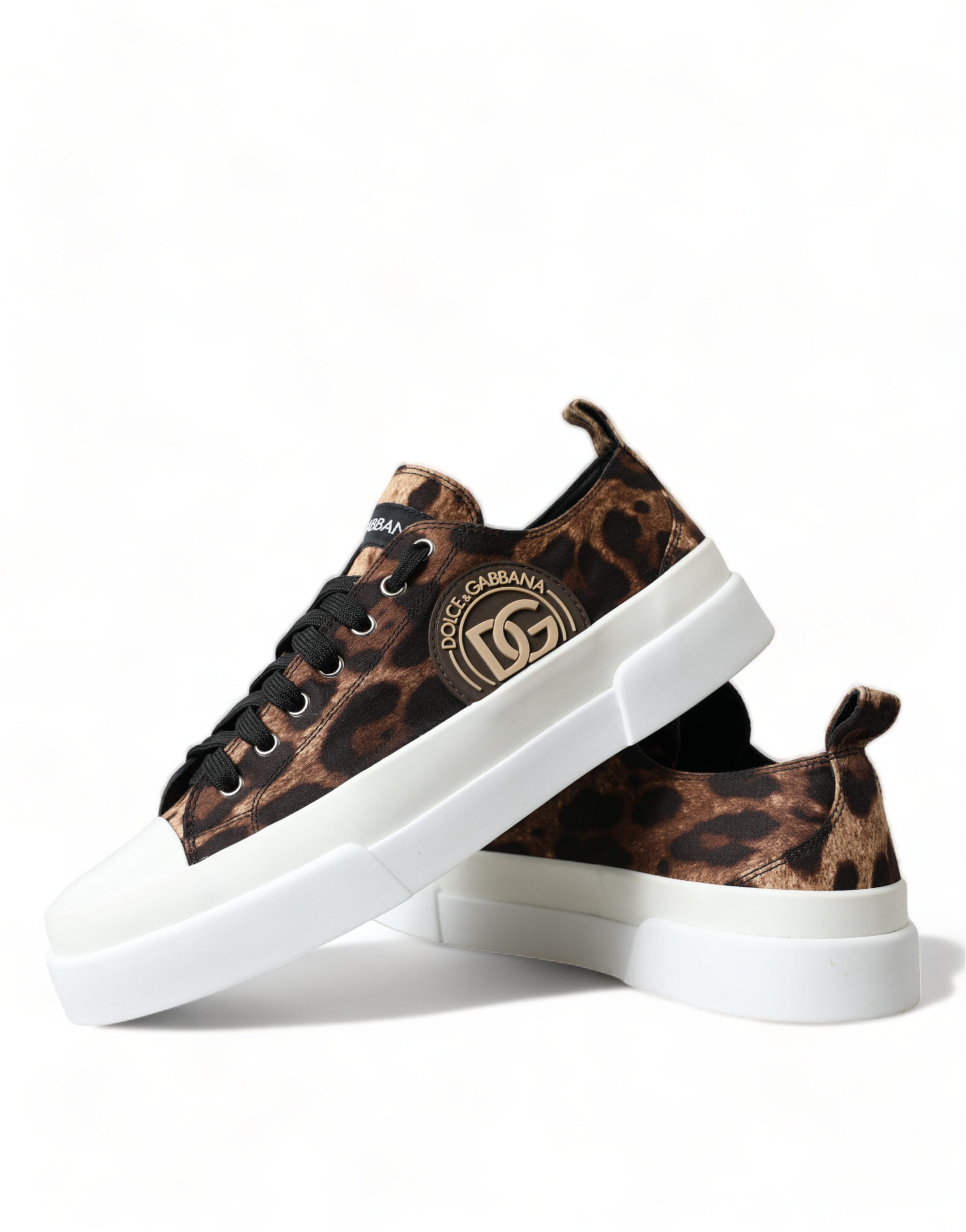 Bruine luipaard canvas sneakers