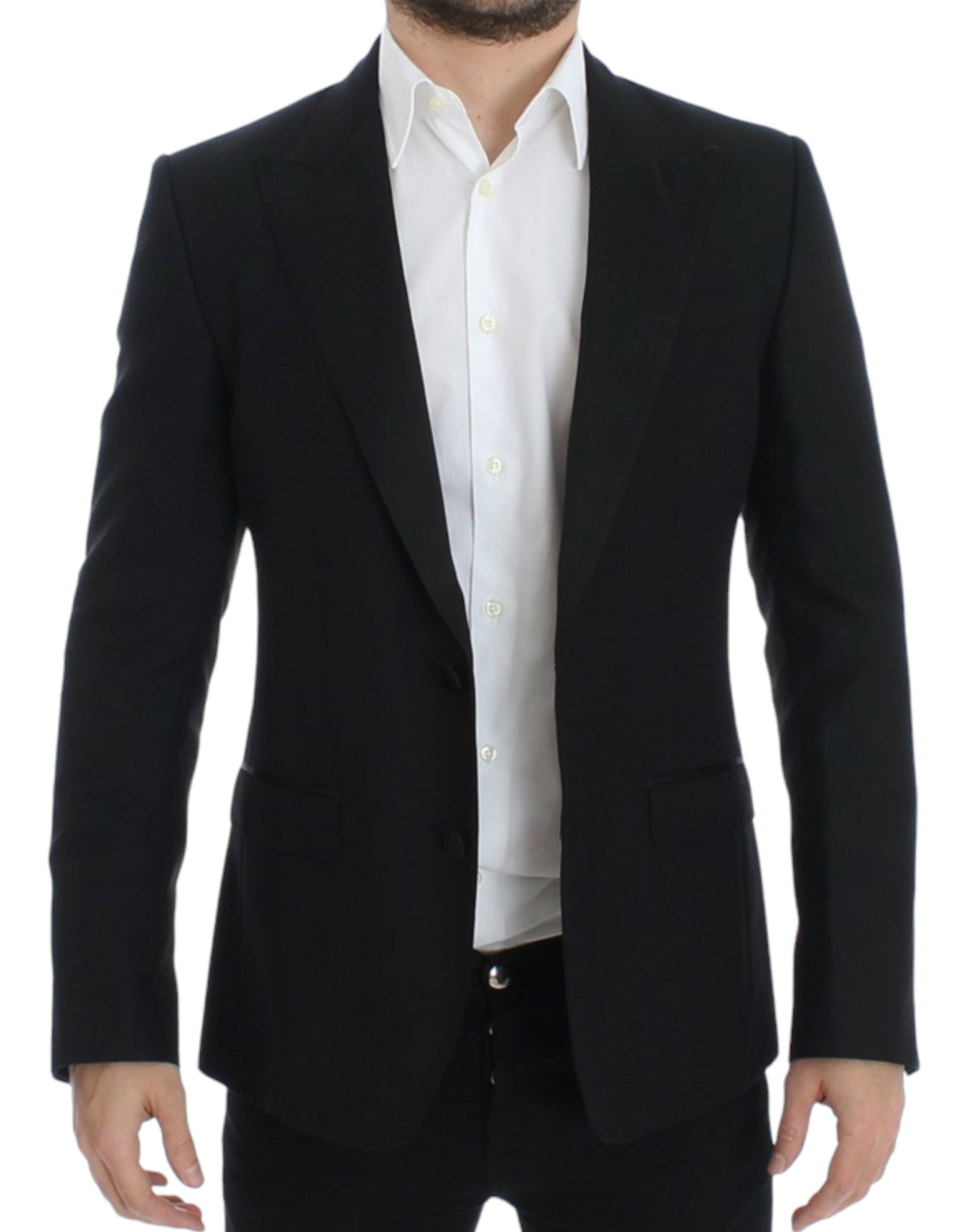 Zwarte wollen zijden SICILIA blazer