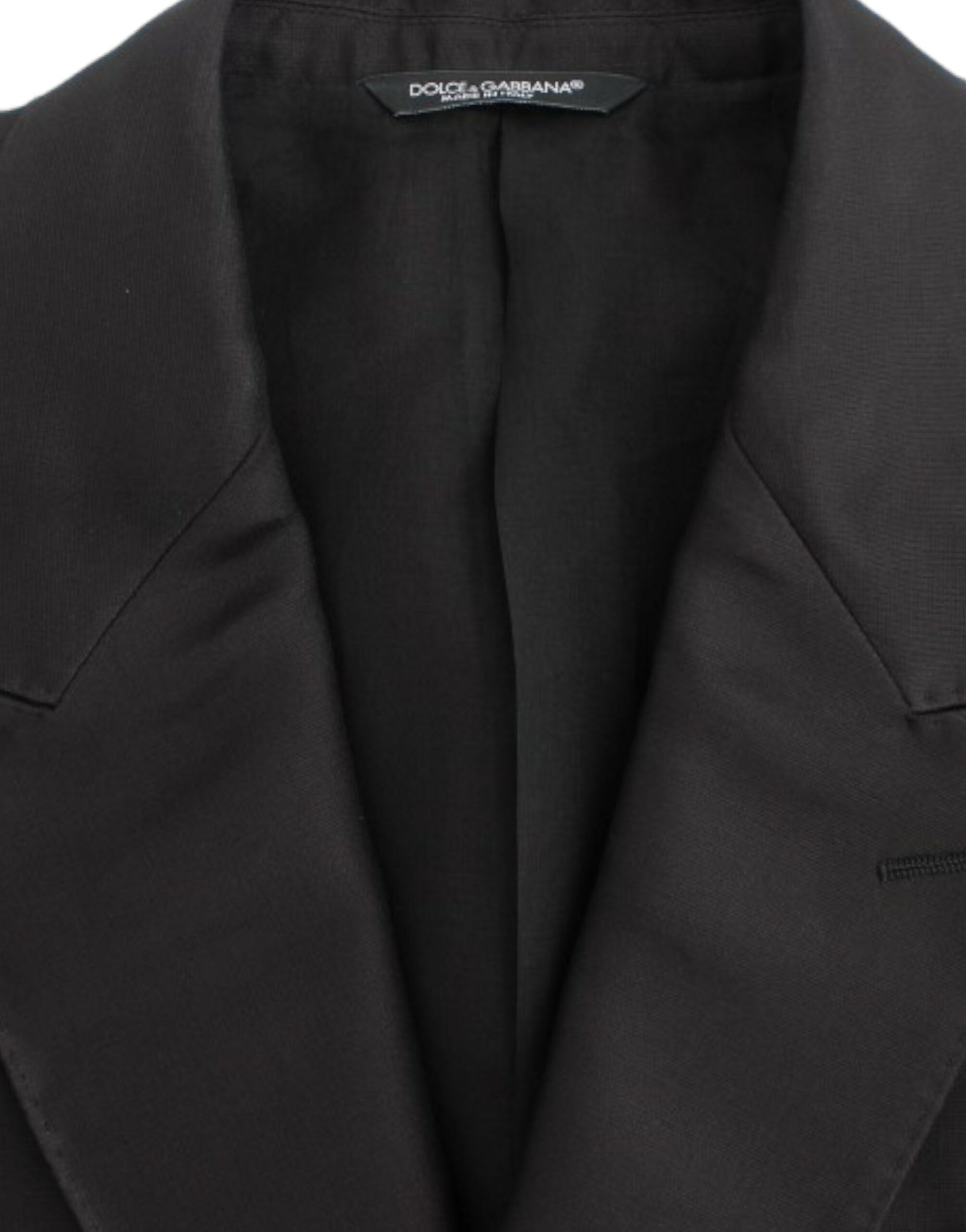Zwarte zijden slim fit blazer