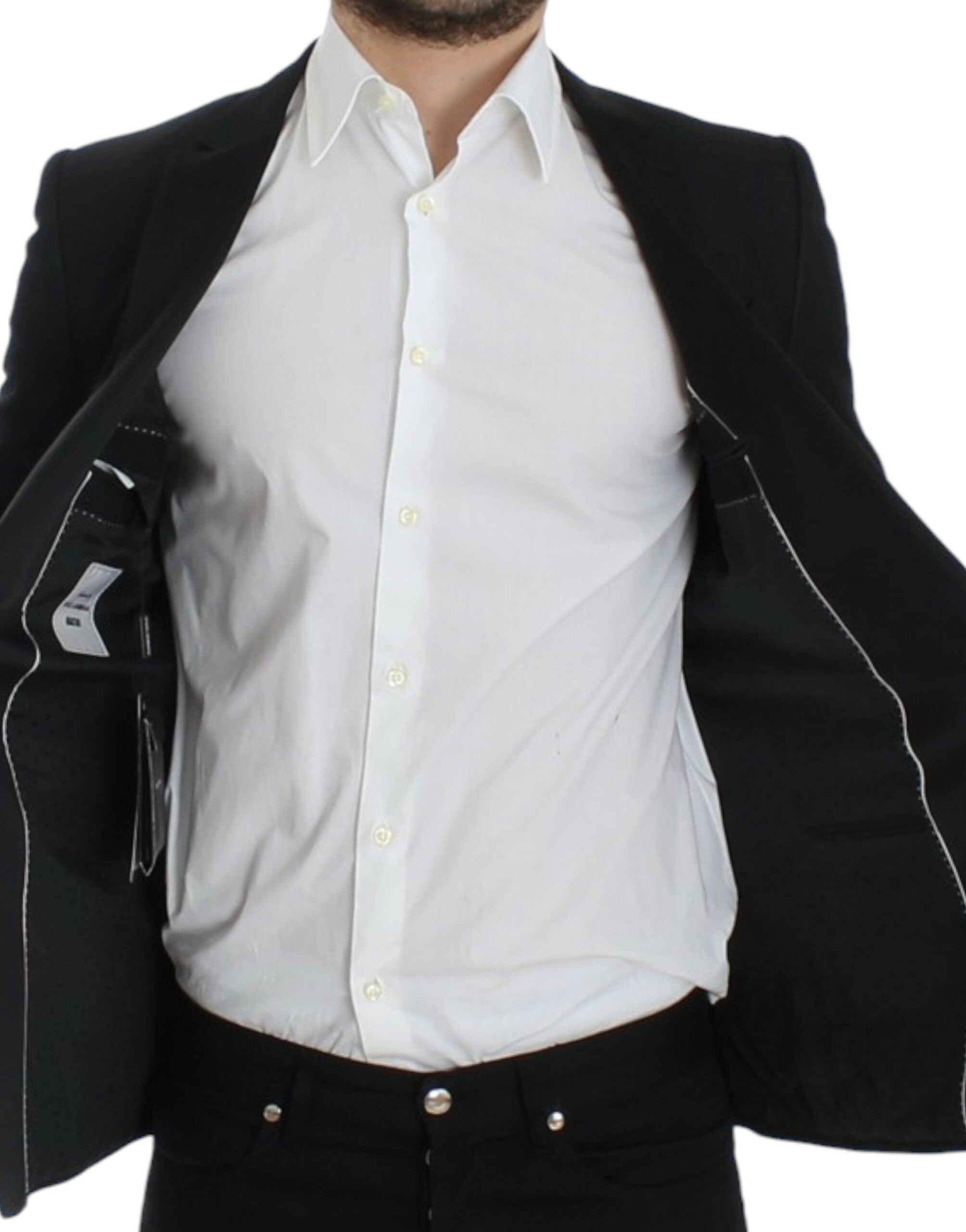 Zwarte wollen MARTINI slim blazer