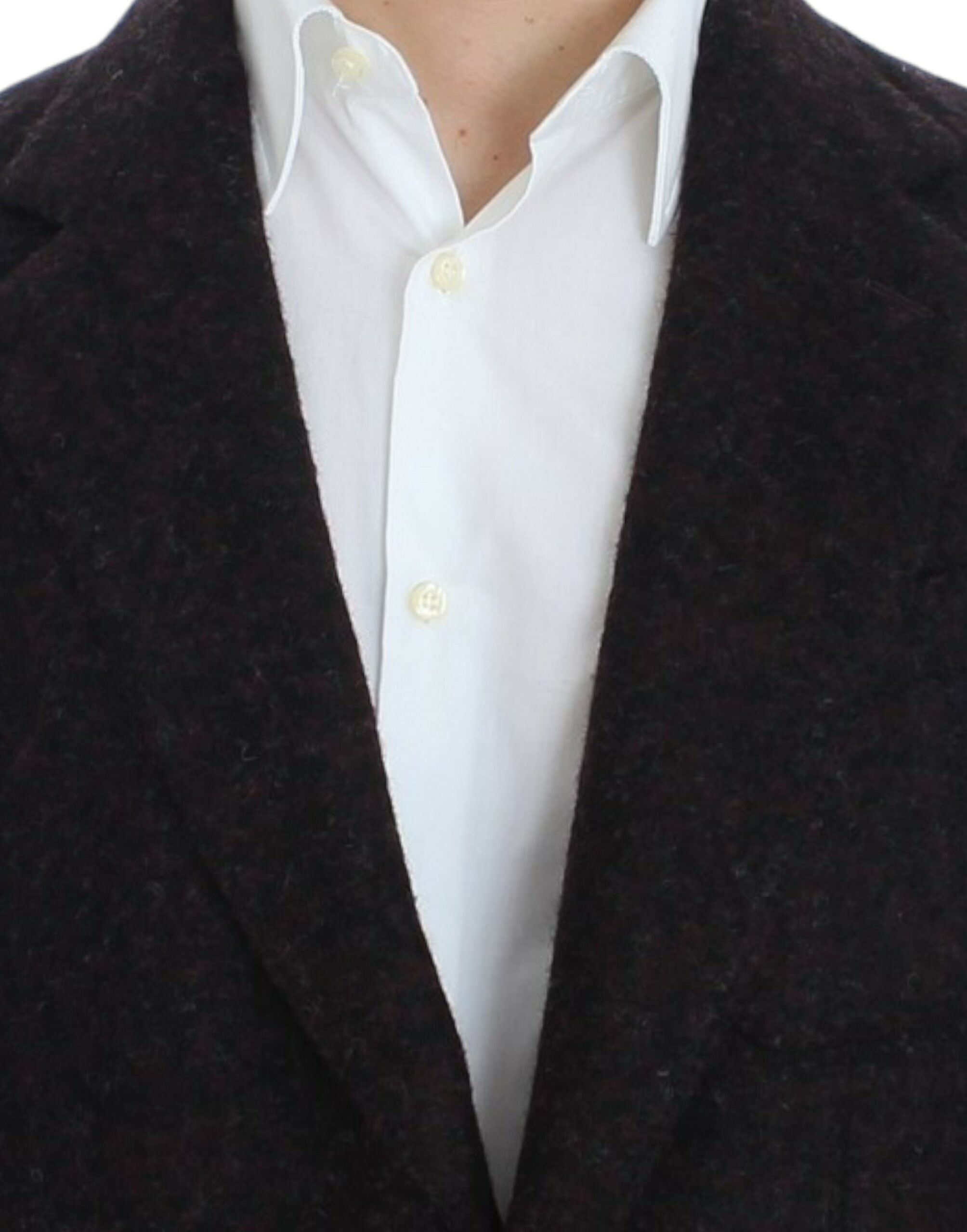 Bordeaux alpaga blazer met twee knopen