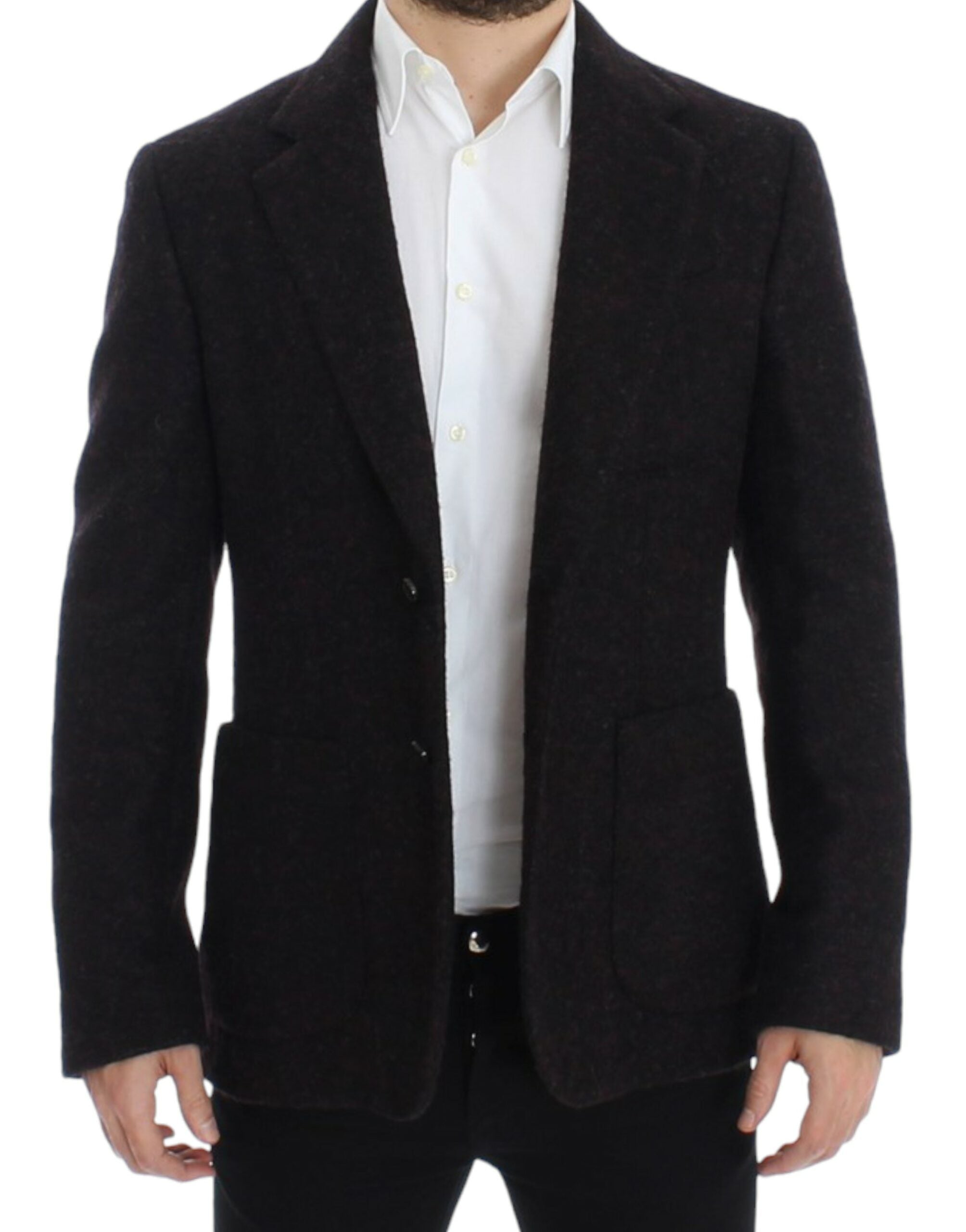 Bordeaux alpaga blazer met twee knopen