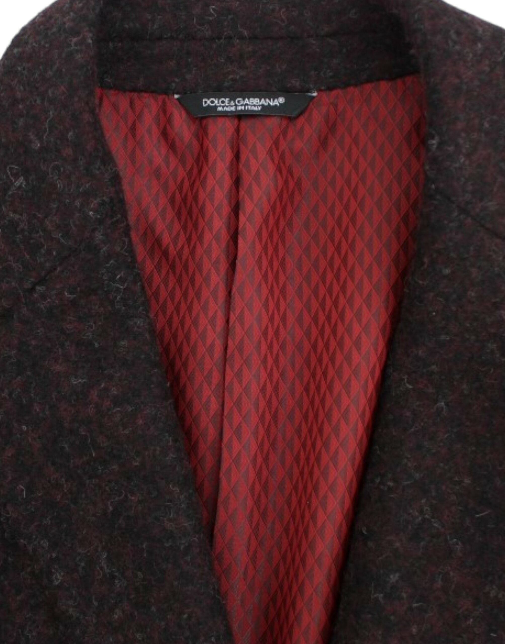 Bordeaux alpaga blazer met twee knopen