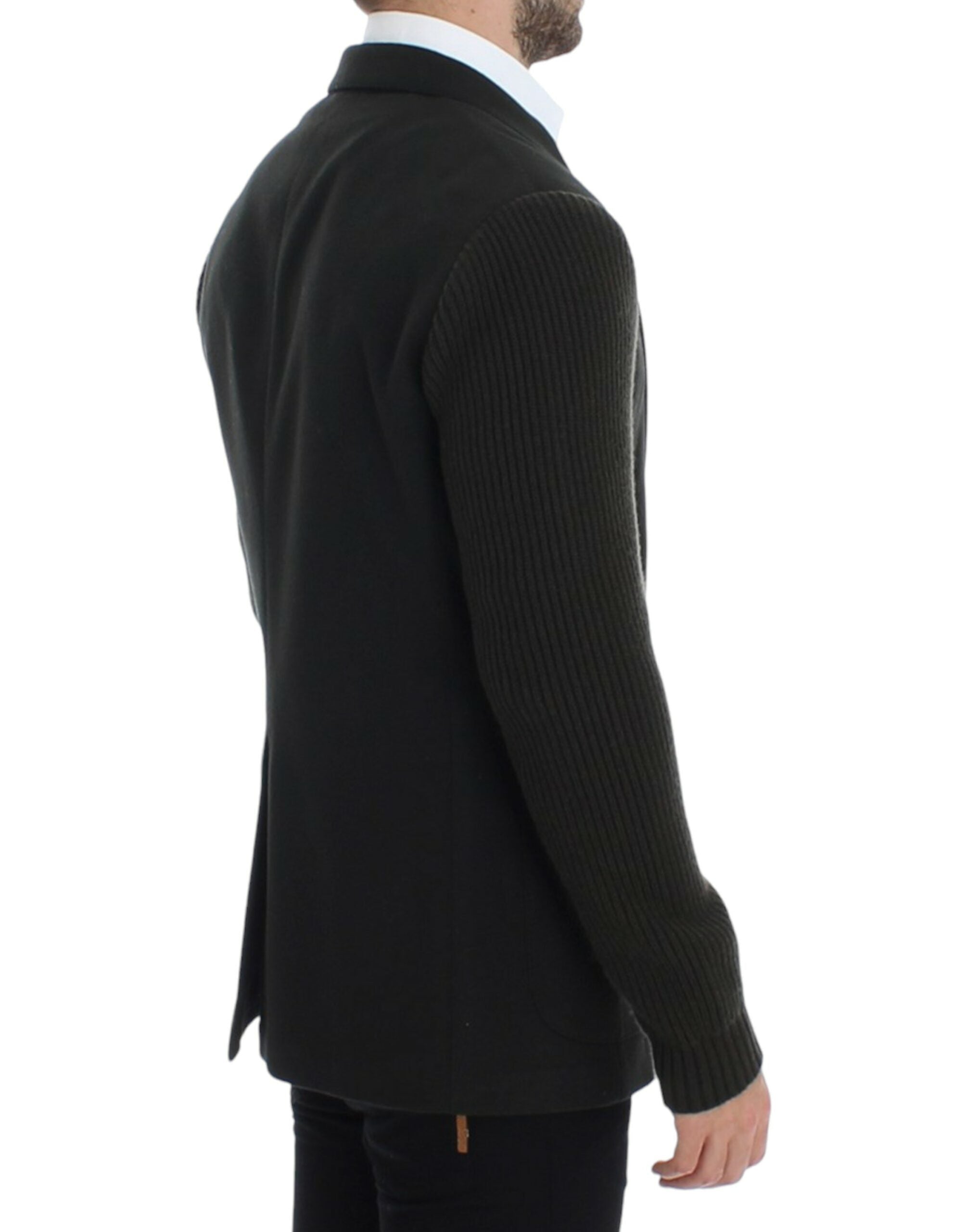 Groen kasjmier tweeknoopsblazer