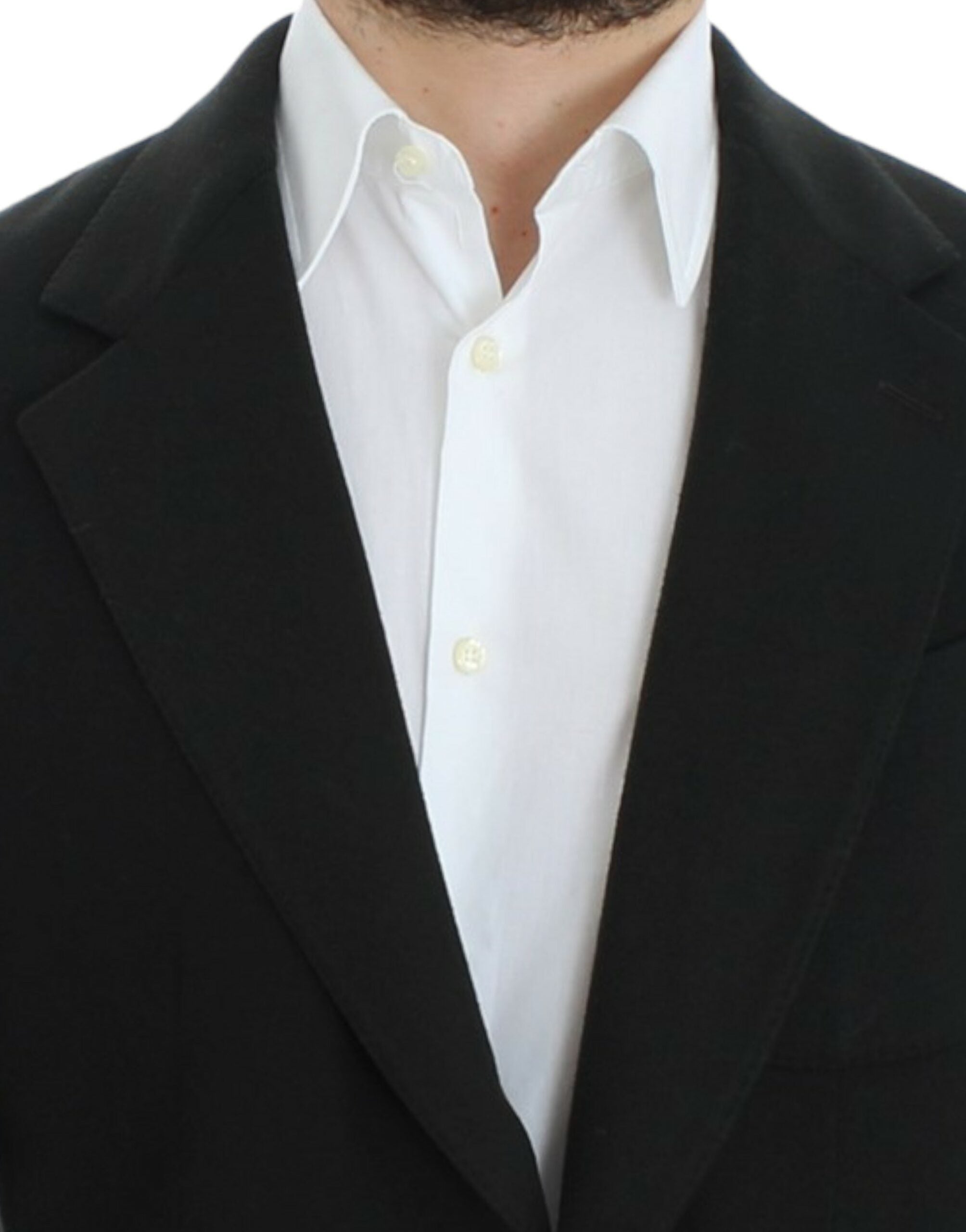 Groen kasjmier tweeknoopsblazer