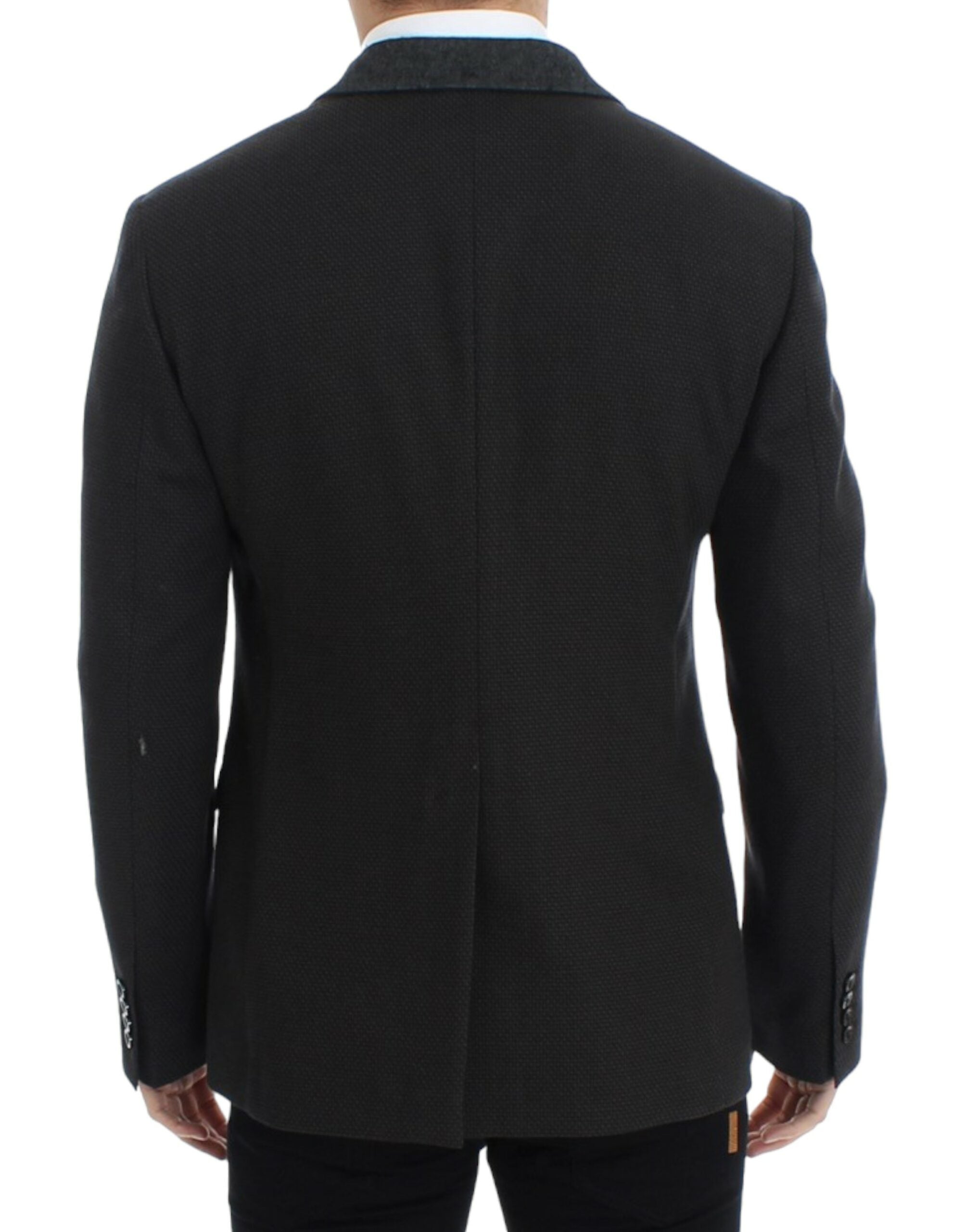 Bruine wollen slim fit blazer