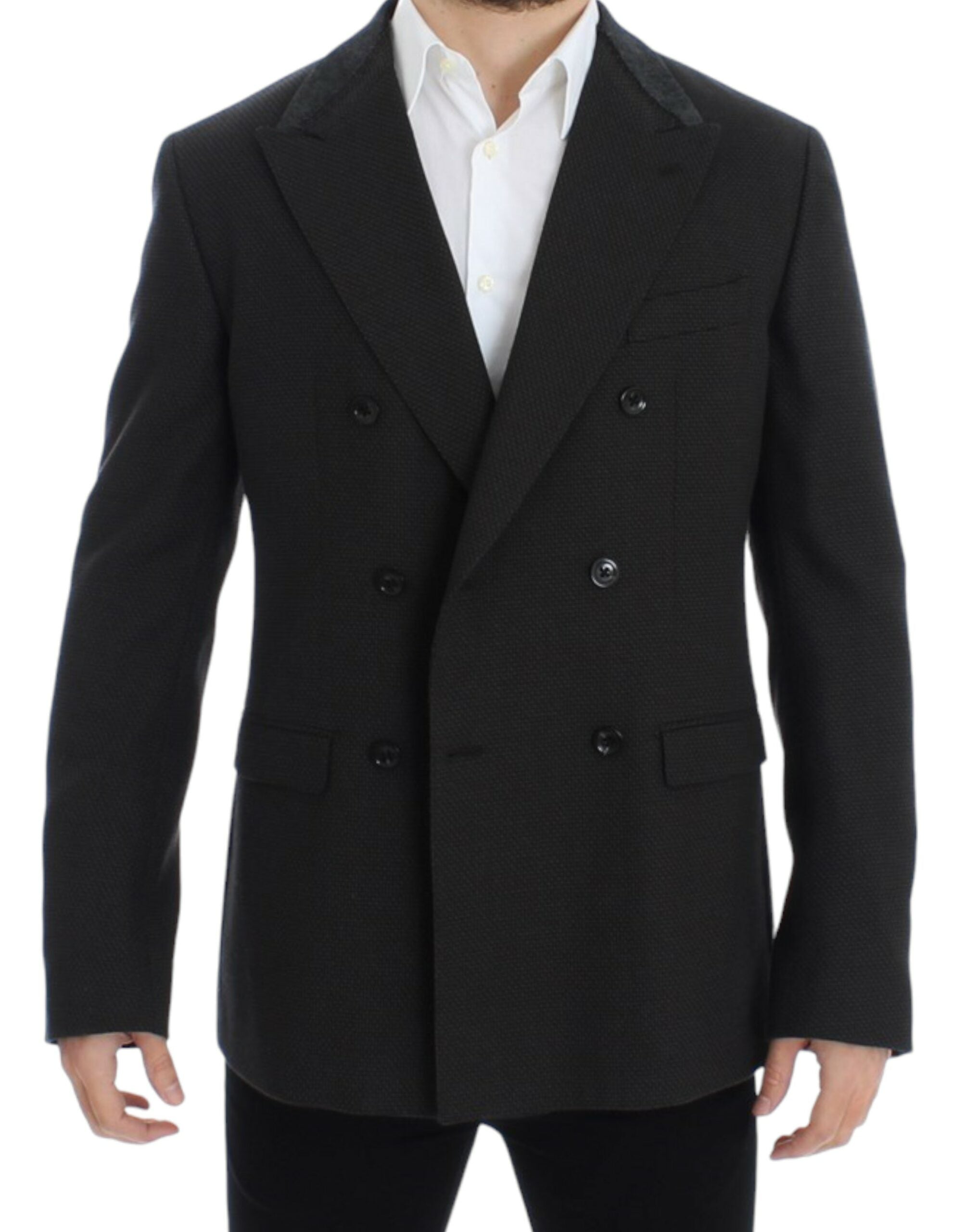 Bruine wollen slim fit blazer