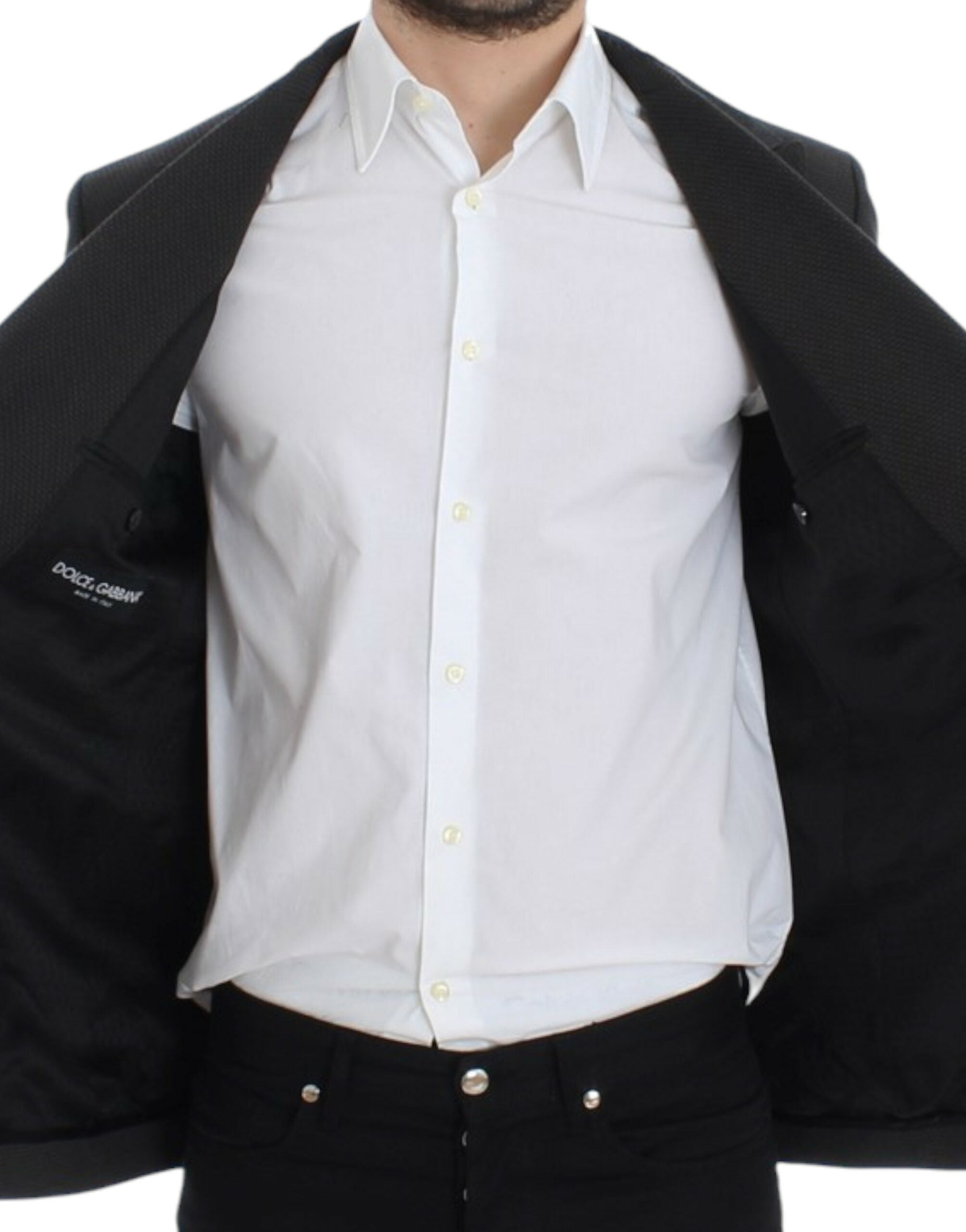 Bruine wollen slim fit blazer