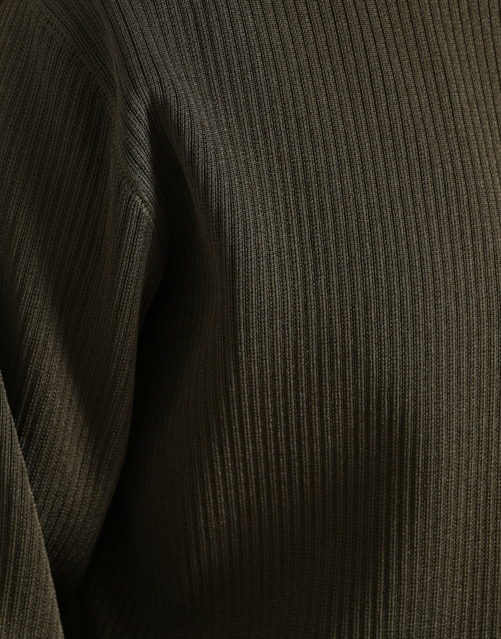 Groene viscose ronde hals heren pullover trui