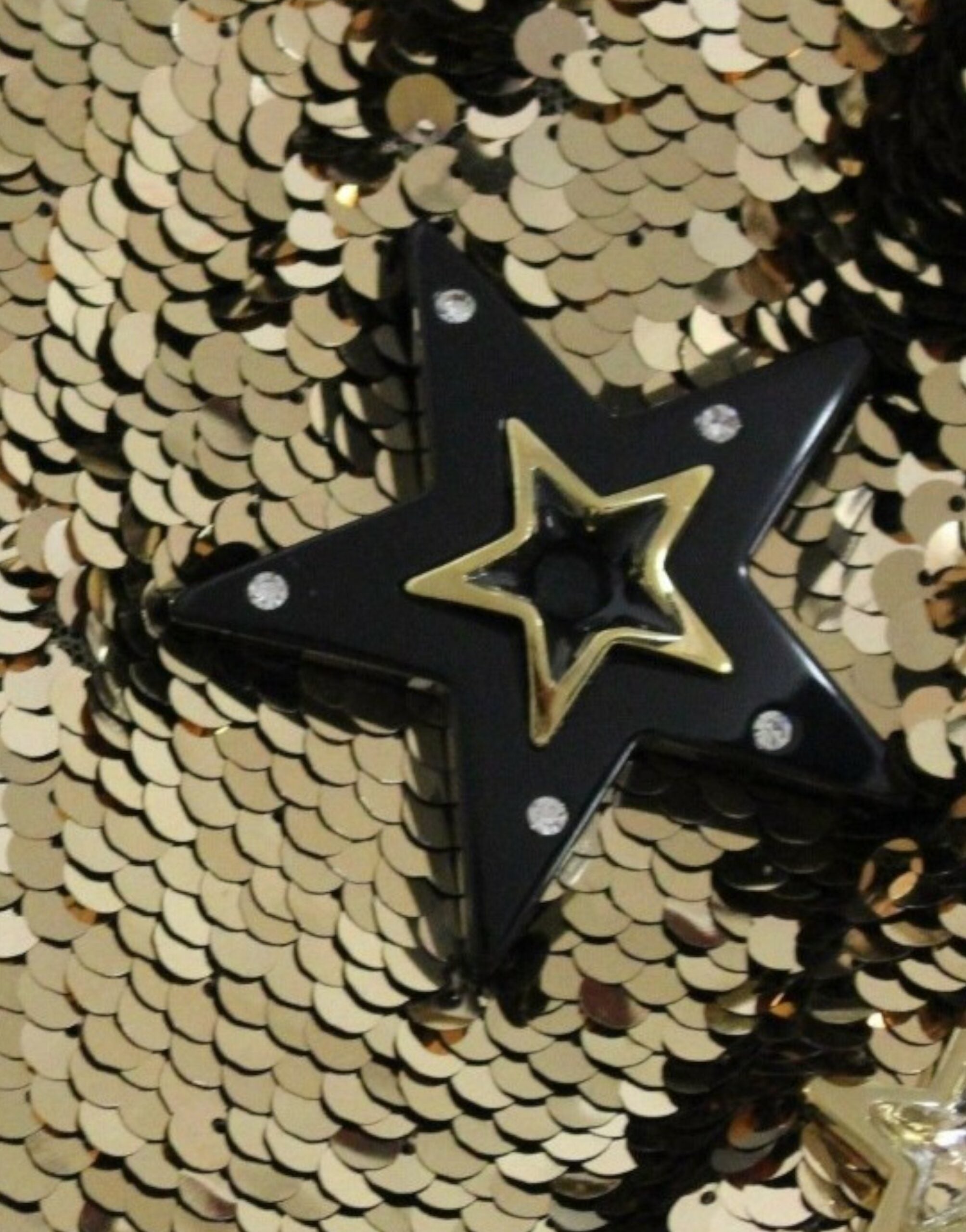 Meesterwerk gouden pailletten kristallen swarovski jurk
