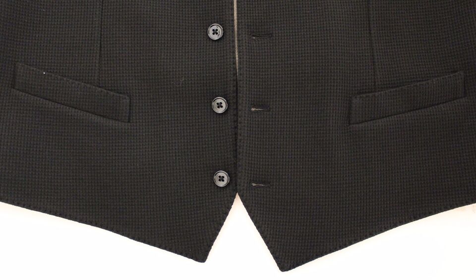 Zwarte katoenen vest blazerjas