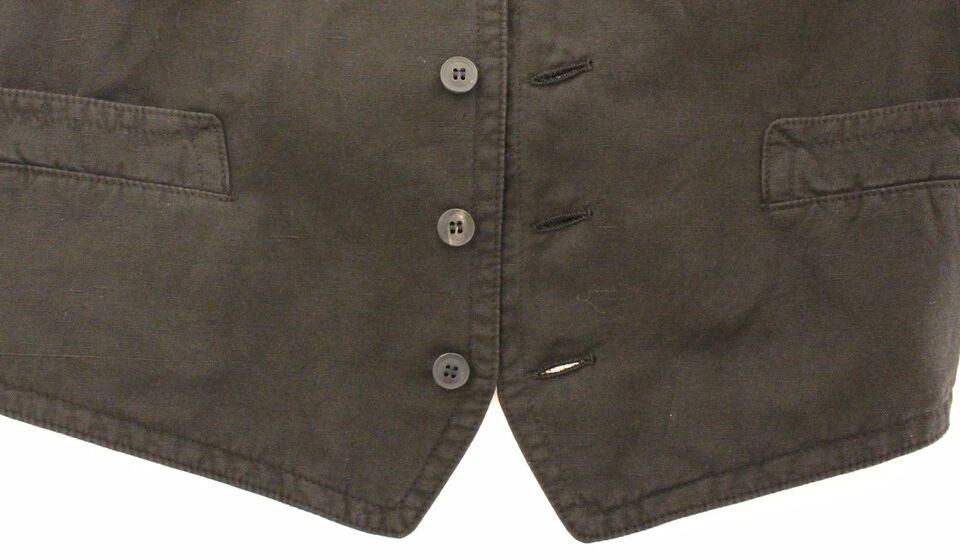 Zwarte linnen katoenen vestblazer