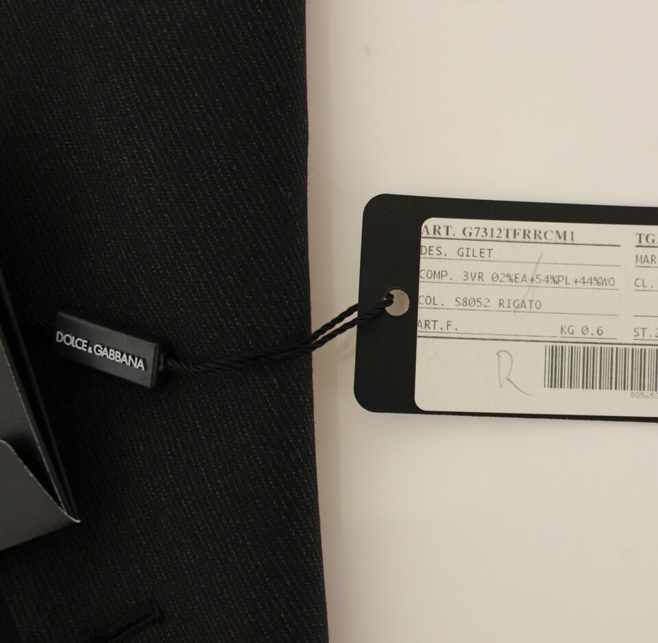 Grijze wollen stretchjurk, vestjas en blazer