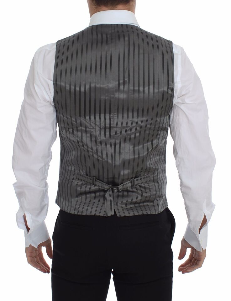Grijze katoenen stretch vestblazer