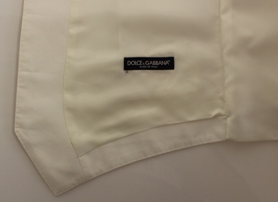 Witte katoenen zijden mix jurk vest blazer