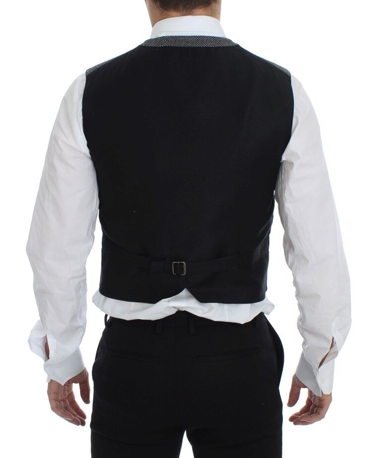 Grijs katoenmix logovest Gilet Weste