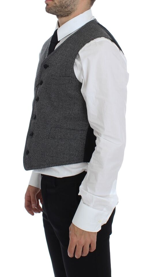 Grijs katoenmix logovest Gilet Weste