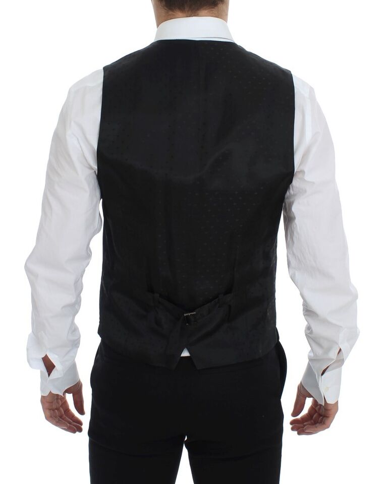 Zwarte wollen formele jurk vest gilet weste