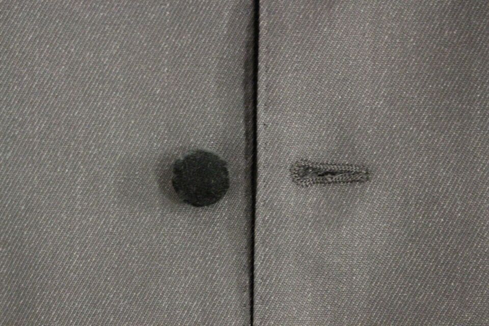 Grijze wollen formele jurk vest gilet weste