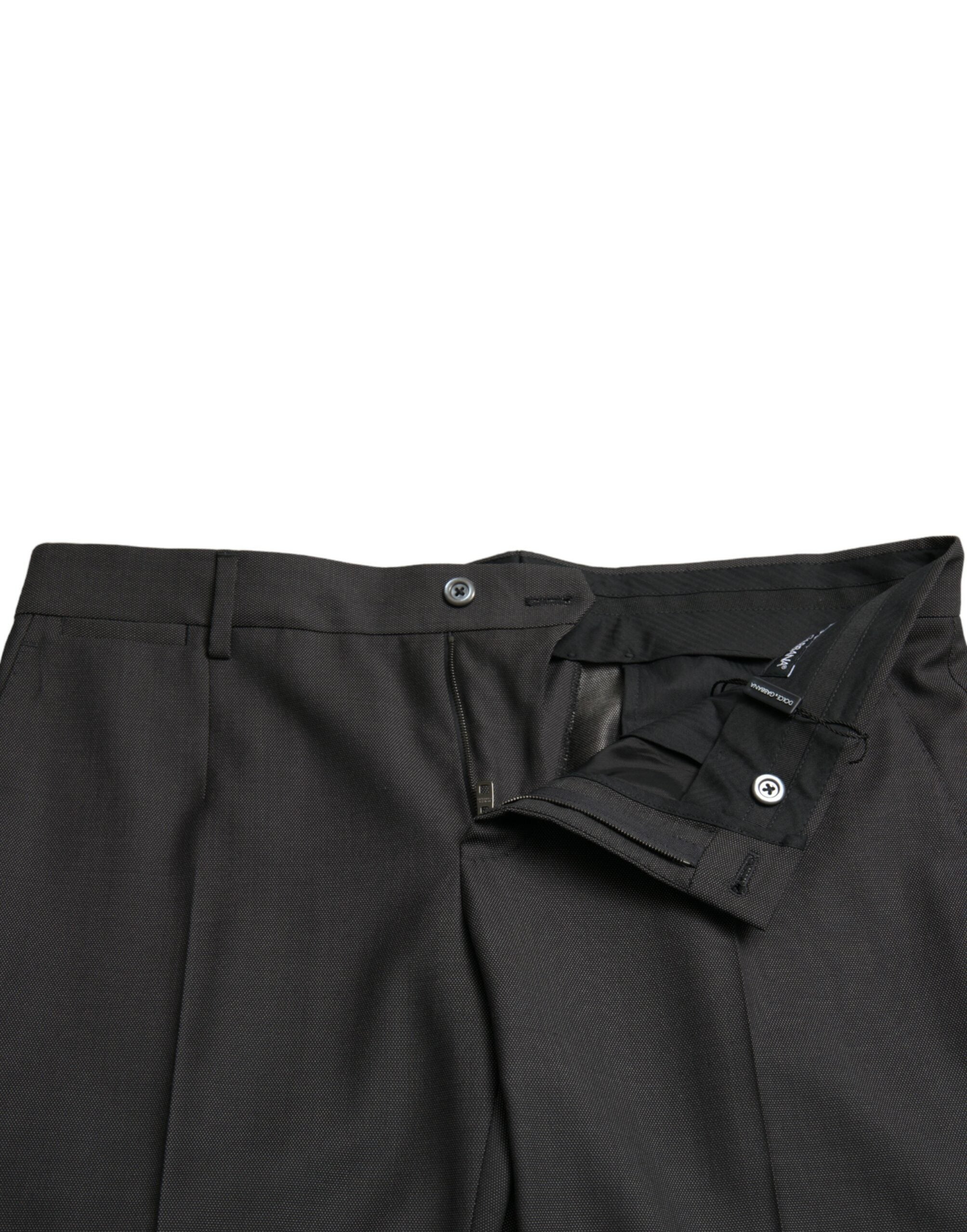 Donkergrijze stretch slim formele broek