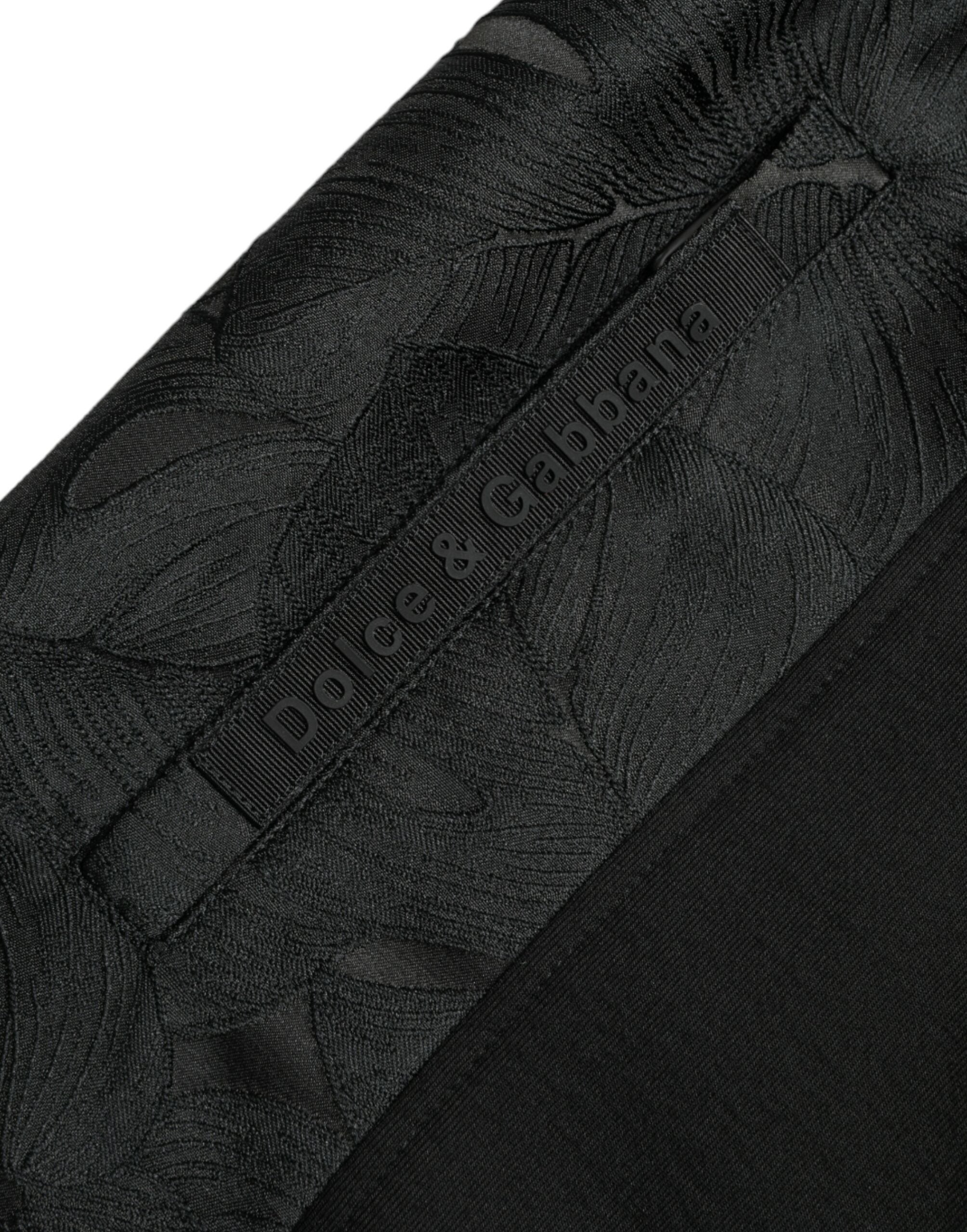 Zwarte katoenen slim-fit joggingbroek met stretch