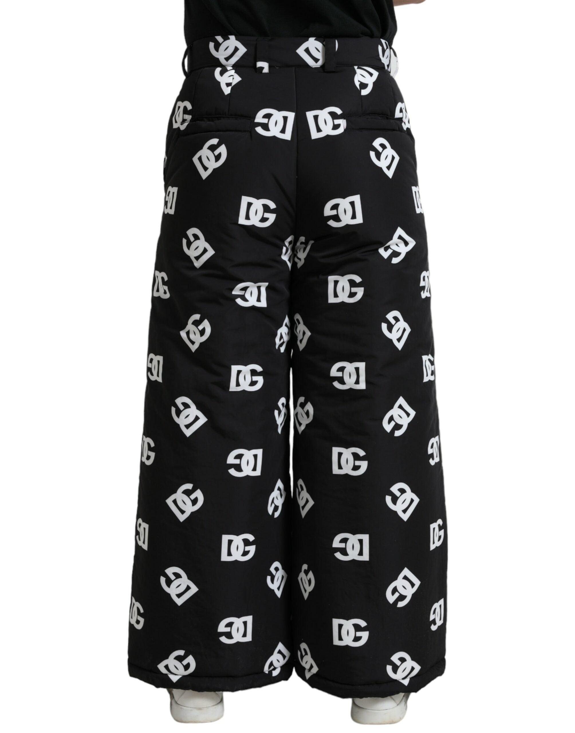 Zwarte logo DG print wijde broek