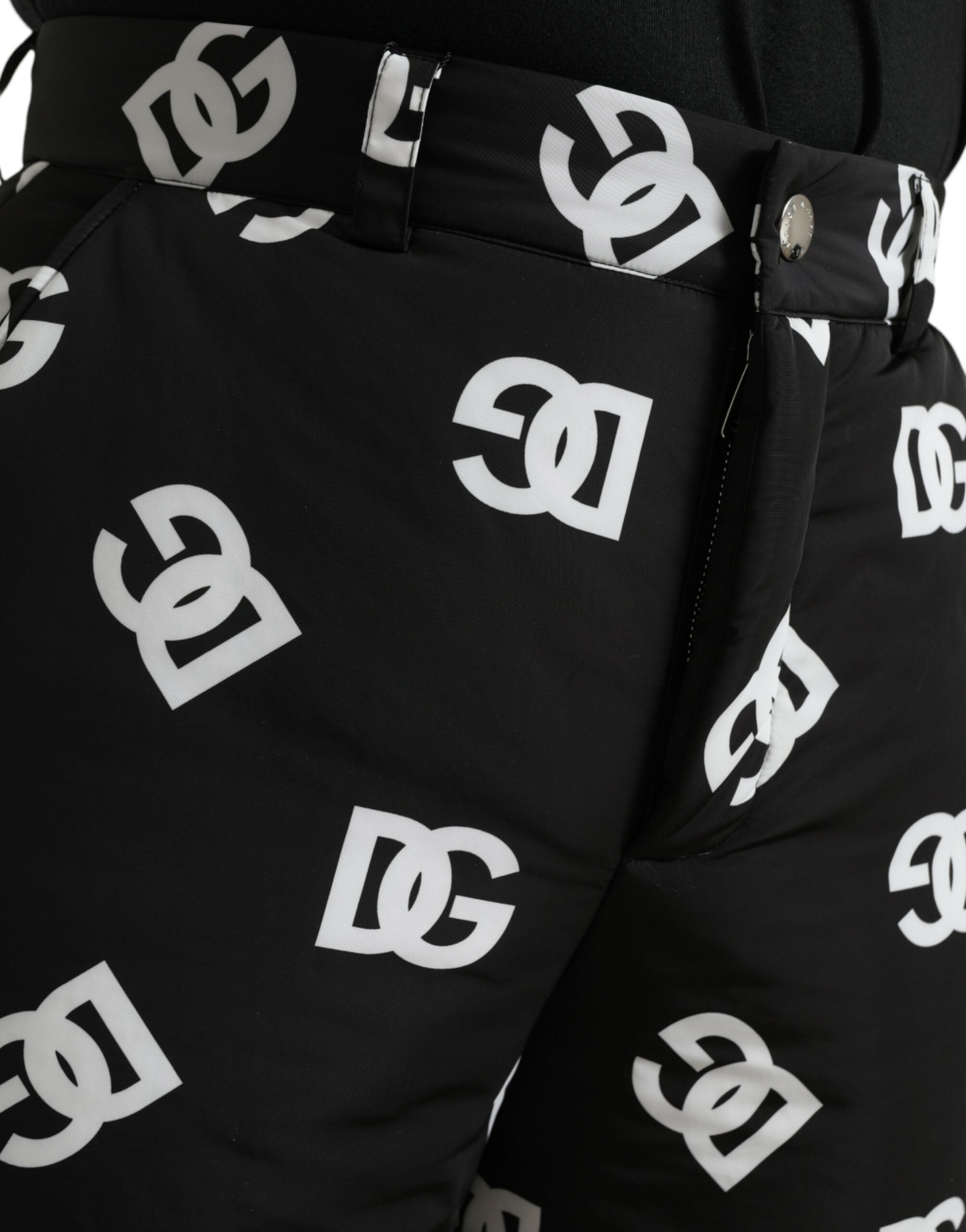 Zwarte logo DG print wijde broek