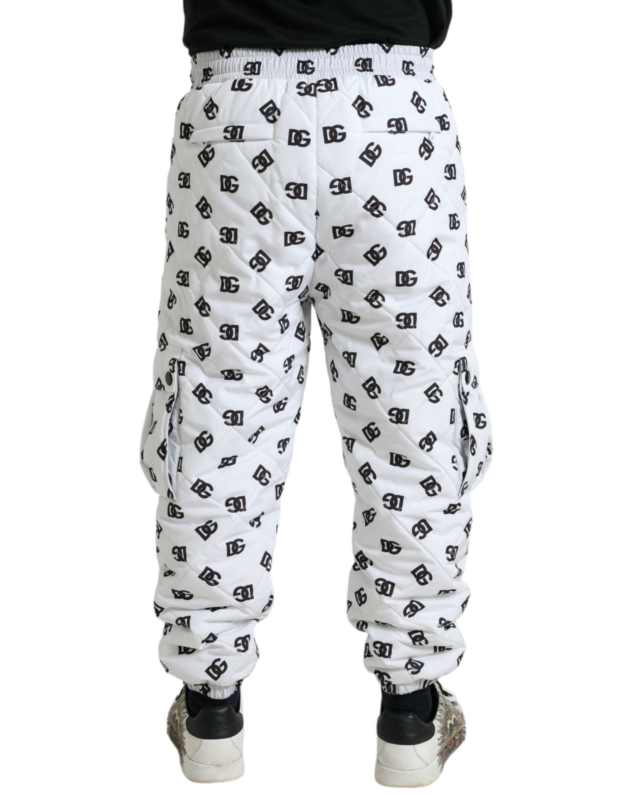 Witte Logo DG Print Heren Joggingbroek met Joggingbroek