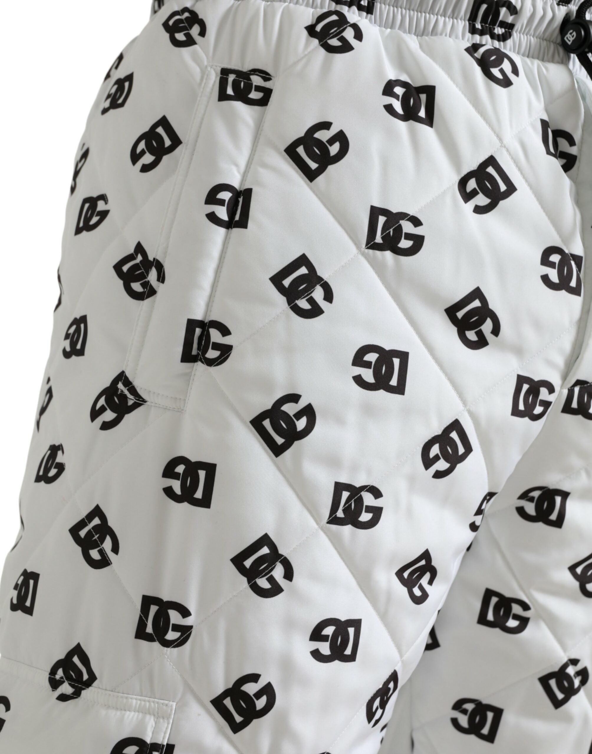 Witte Logo DG Print Heren Joggingbroek met Joggingbroek