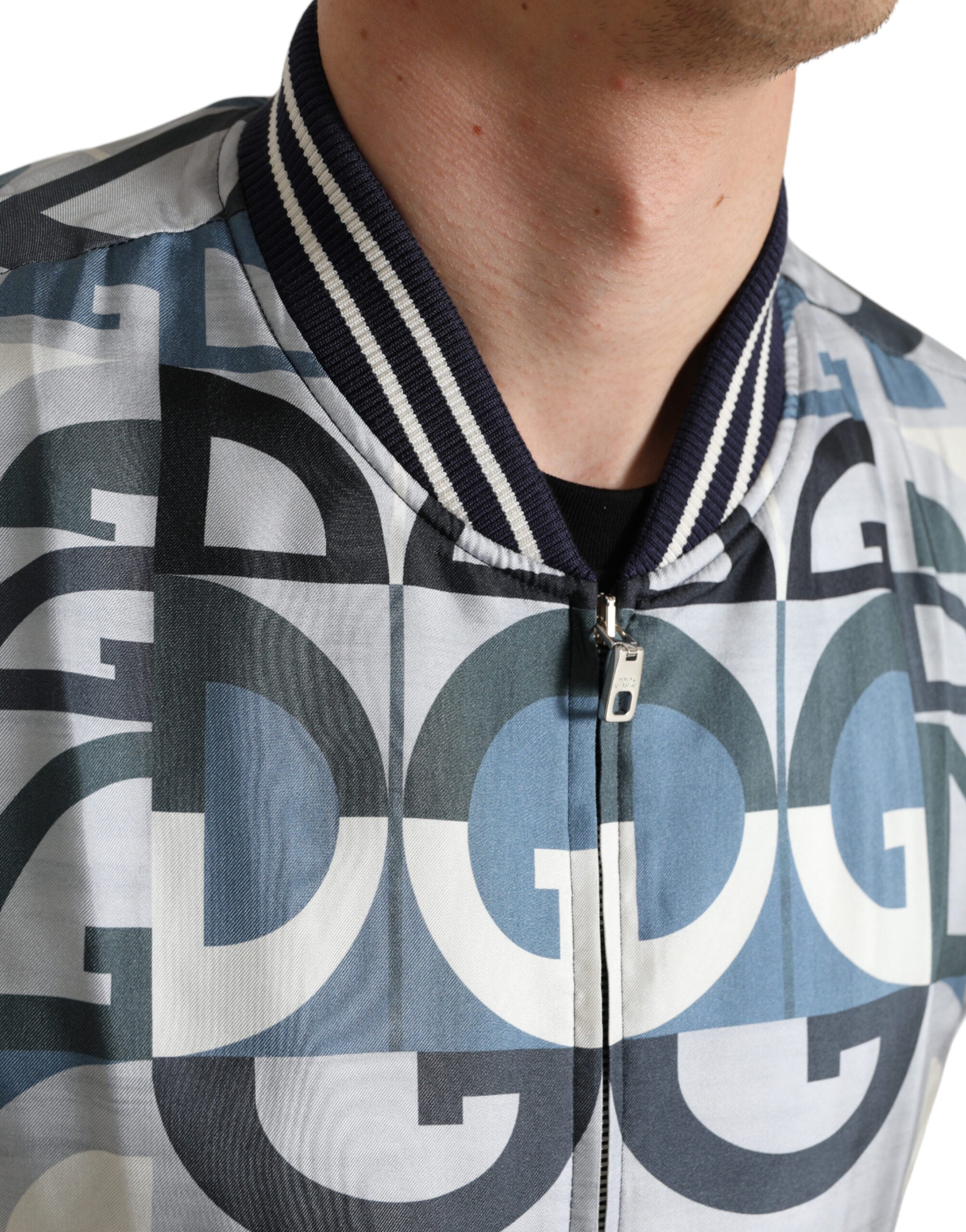 Bomberblousonjack met veelkleurige logoprint