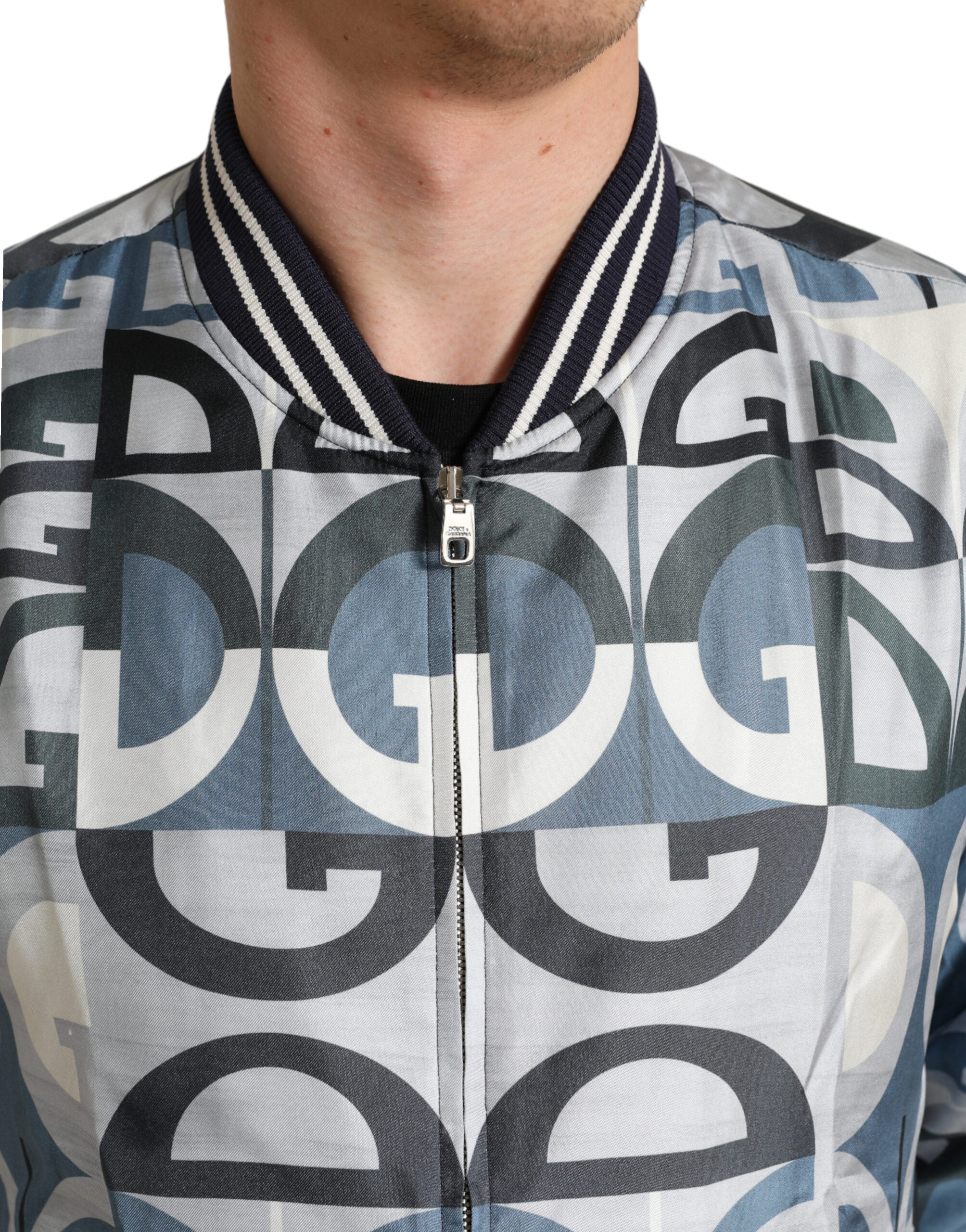 Bomberblousonjack met veelkleurige logoprint
