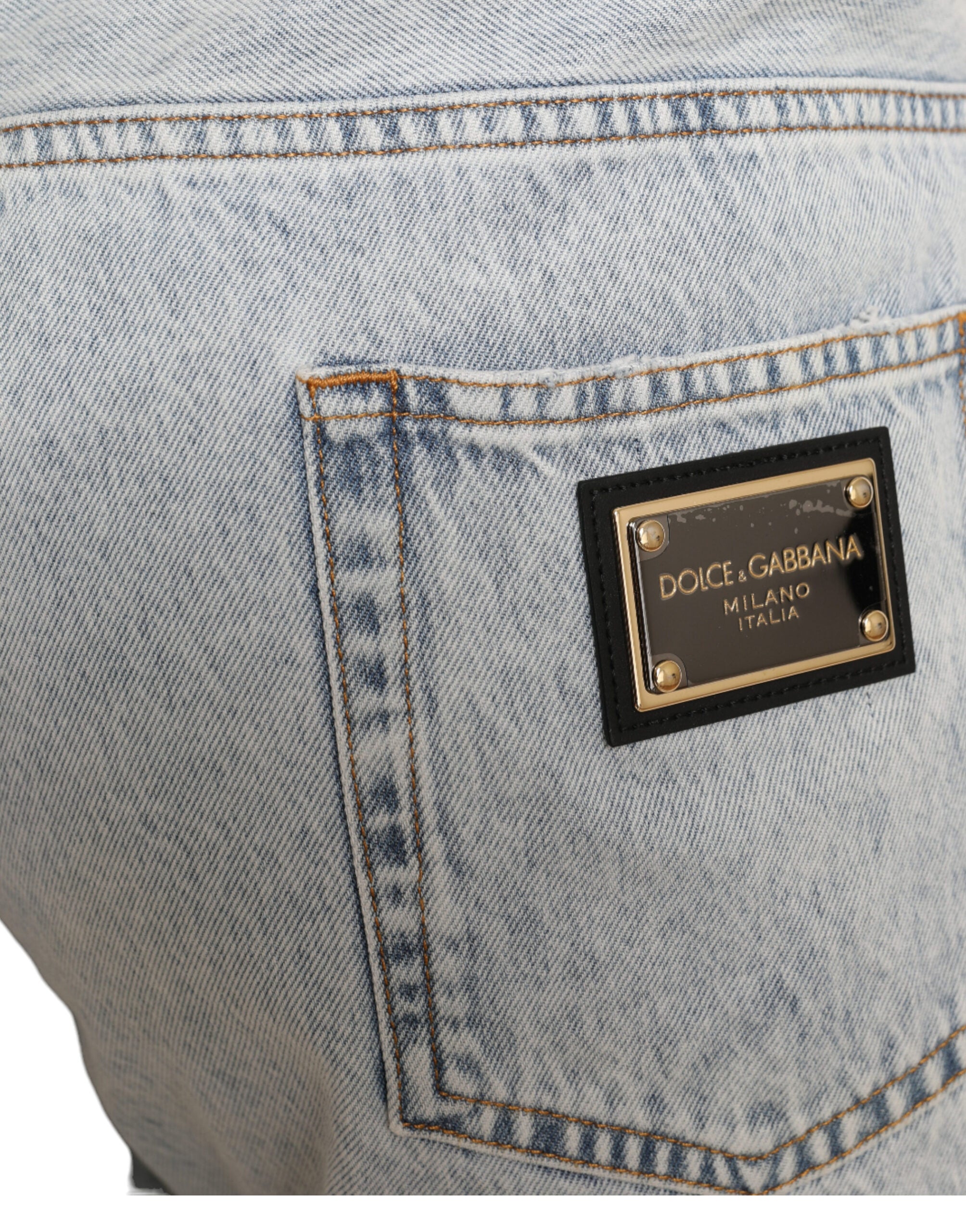 Veelkleurige denim bermudashorts met bloemenprint