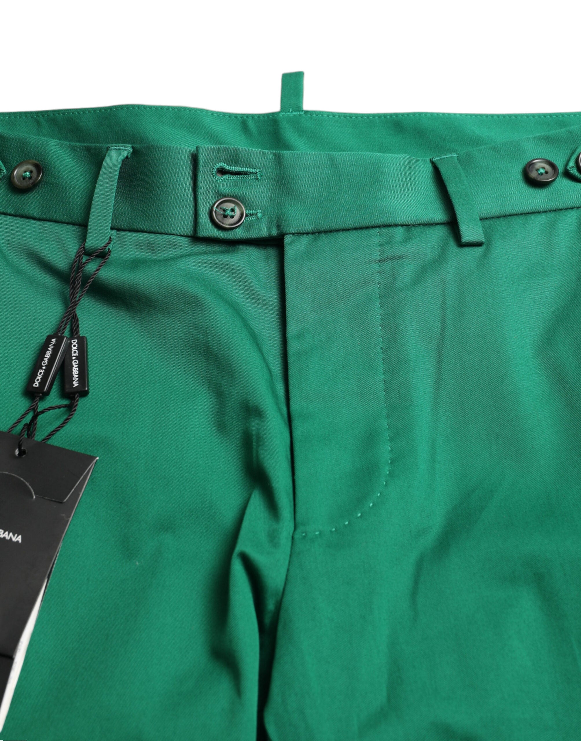 Diepgroene katoenen stretch Bermuda-shorts voor heren